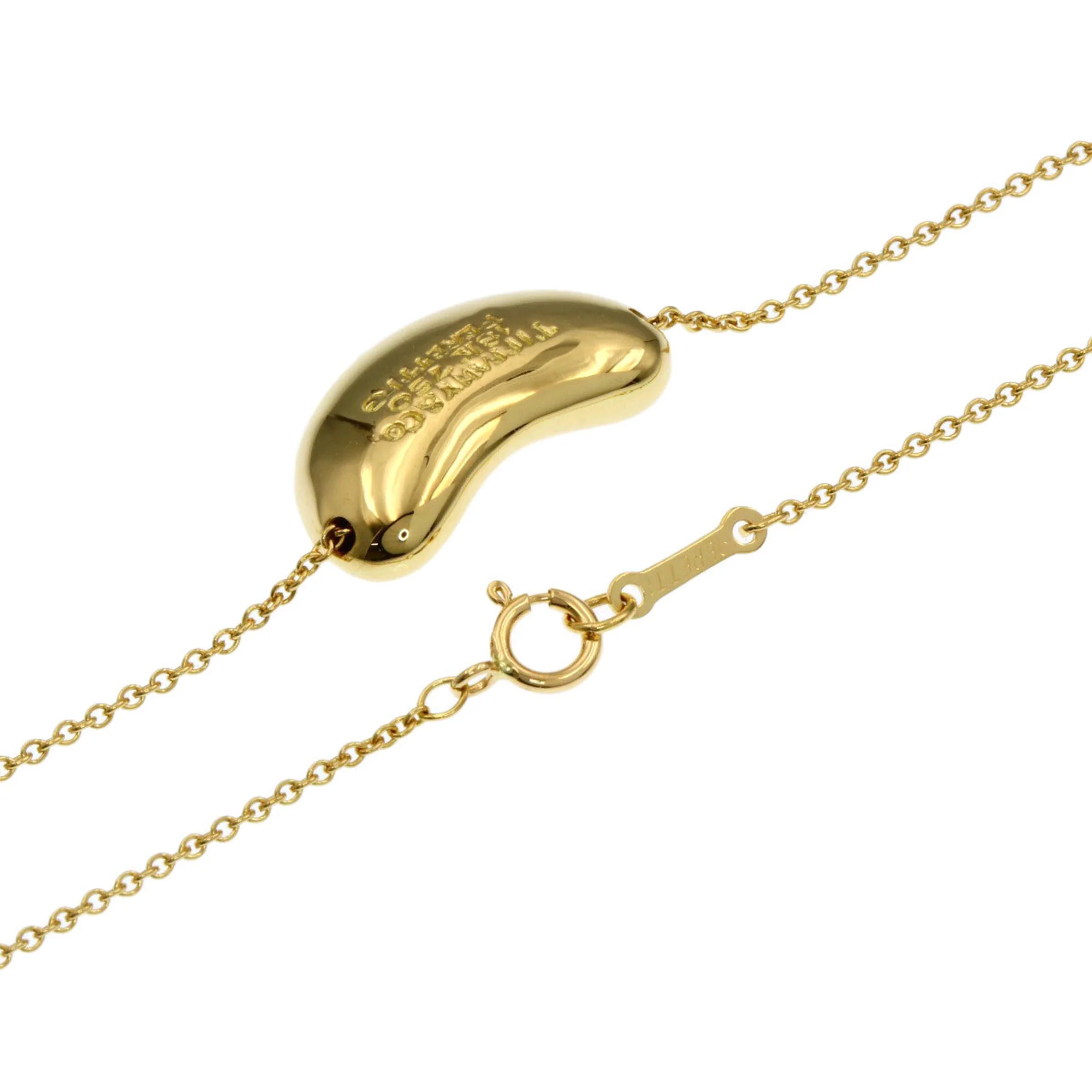 Bean Pendant Necklace 18K Yellow Gold 11.1mm - Image 2