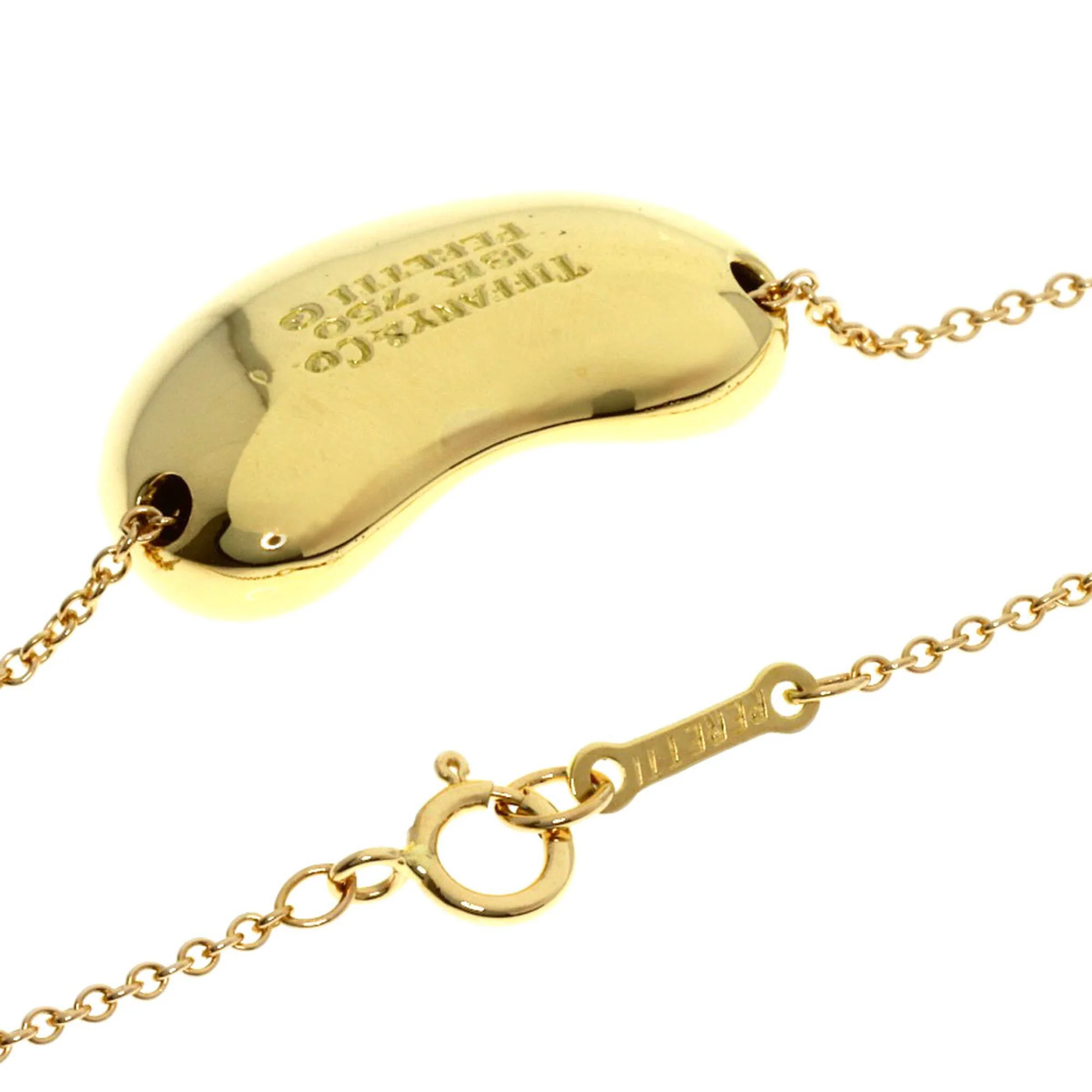Bean Pendant Necklace 18K Yellow Gold 12.9mm - Image 2