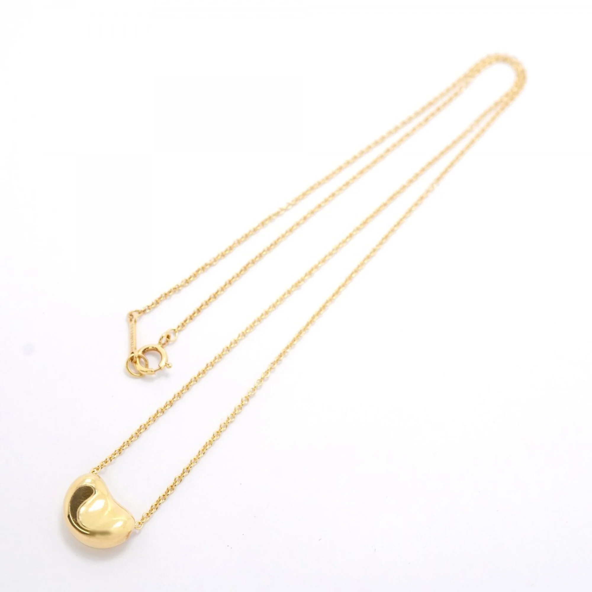 Bean Pendant Necklace 18K Yellow Gold 7.4mm - Image 3