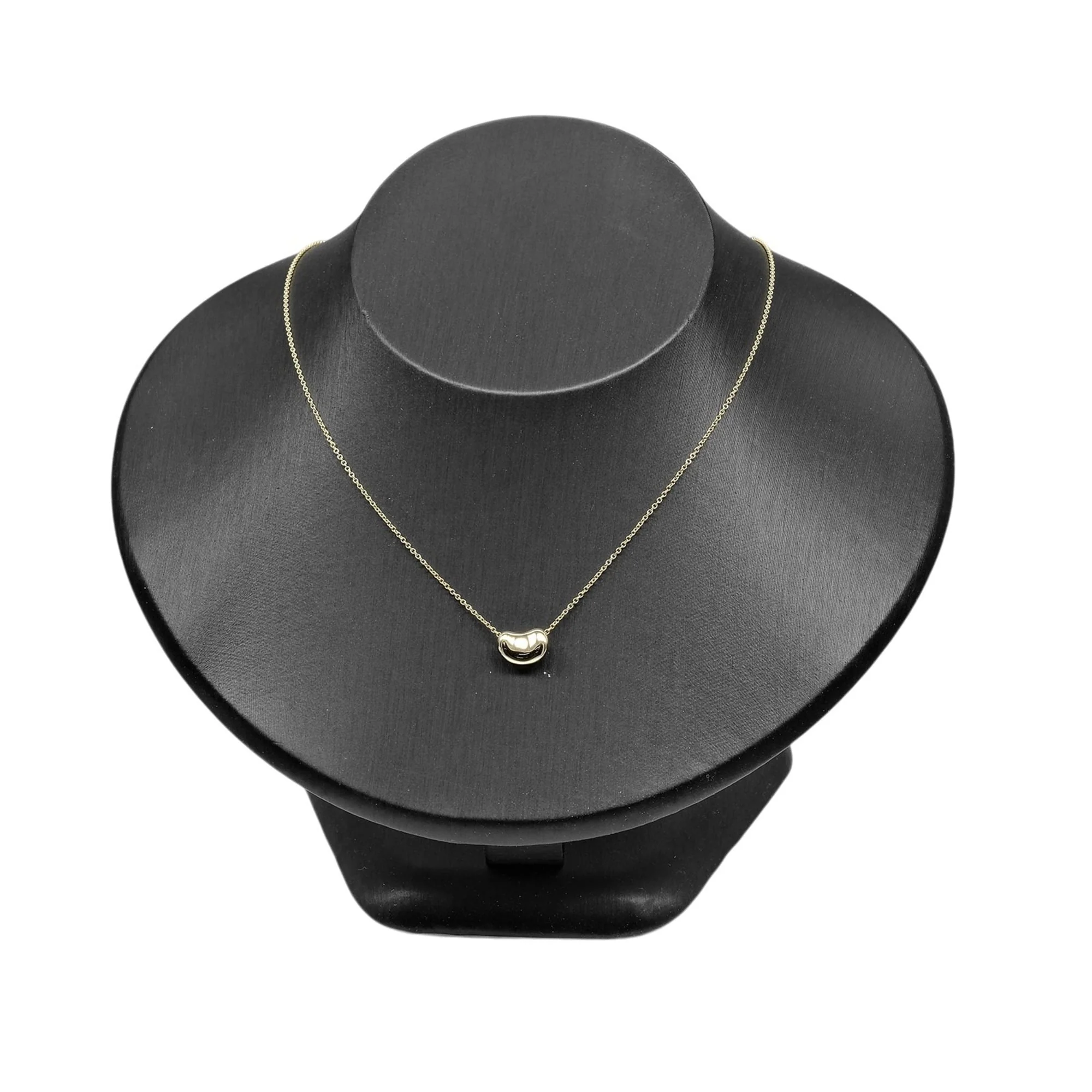 Bean Pendant Necklace 18K Yellow Gold 7.4mm - Image 2