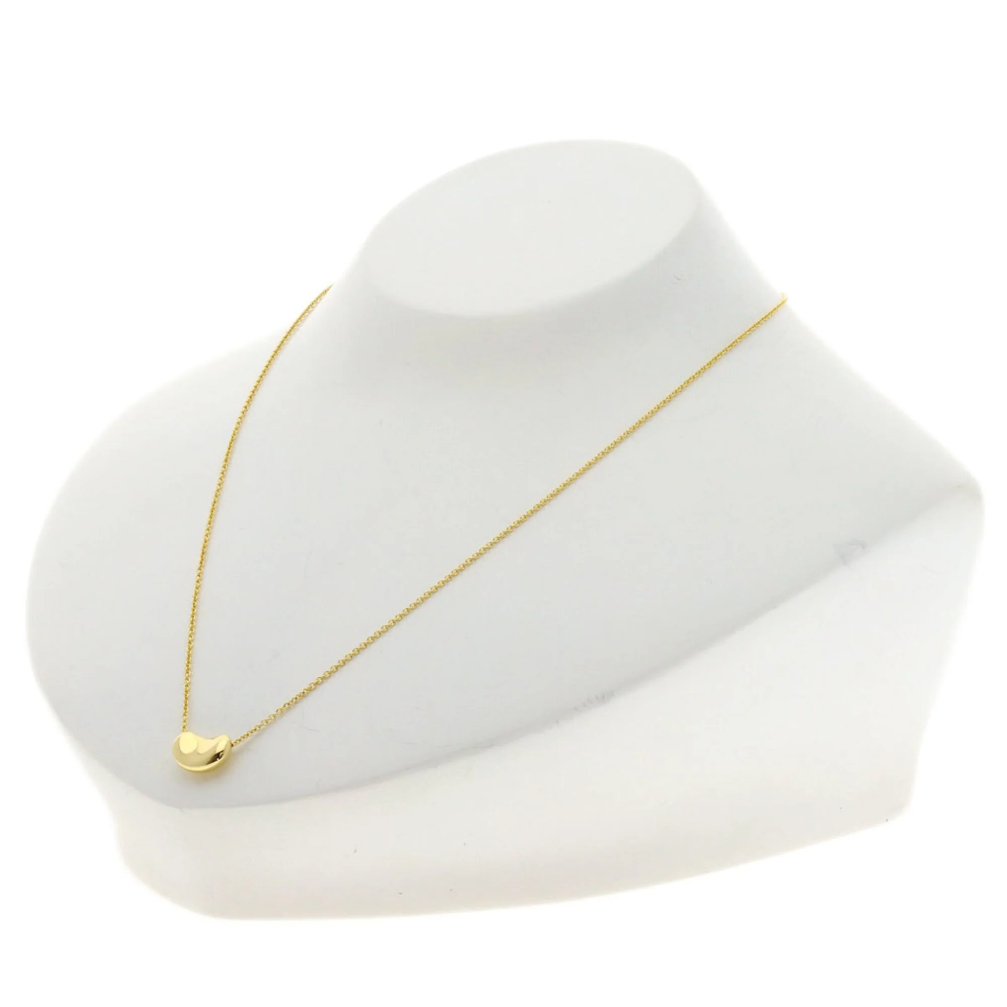 Bean Pendant Necklace 18K Yellow Gold 7.6mm - Image 4
