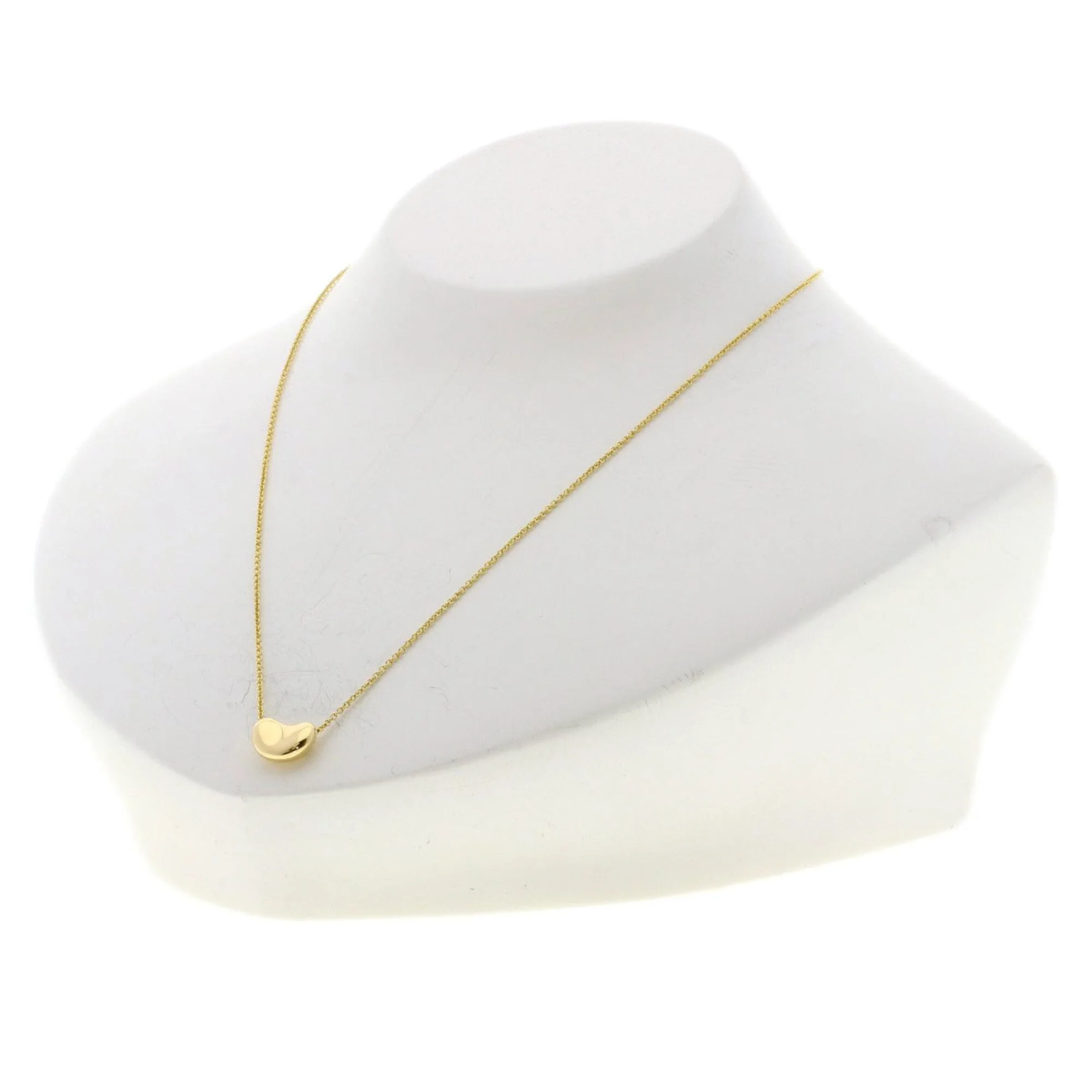 Bean Pendant Necklace 18K Yellow Gold 7.7mm - Image 4