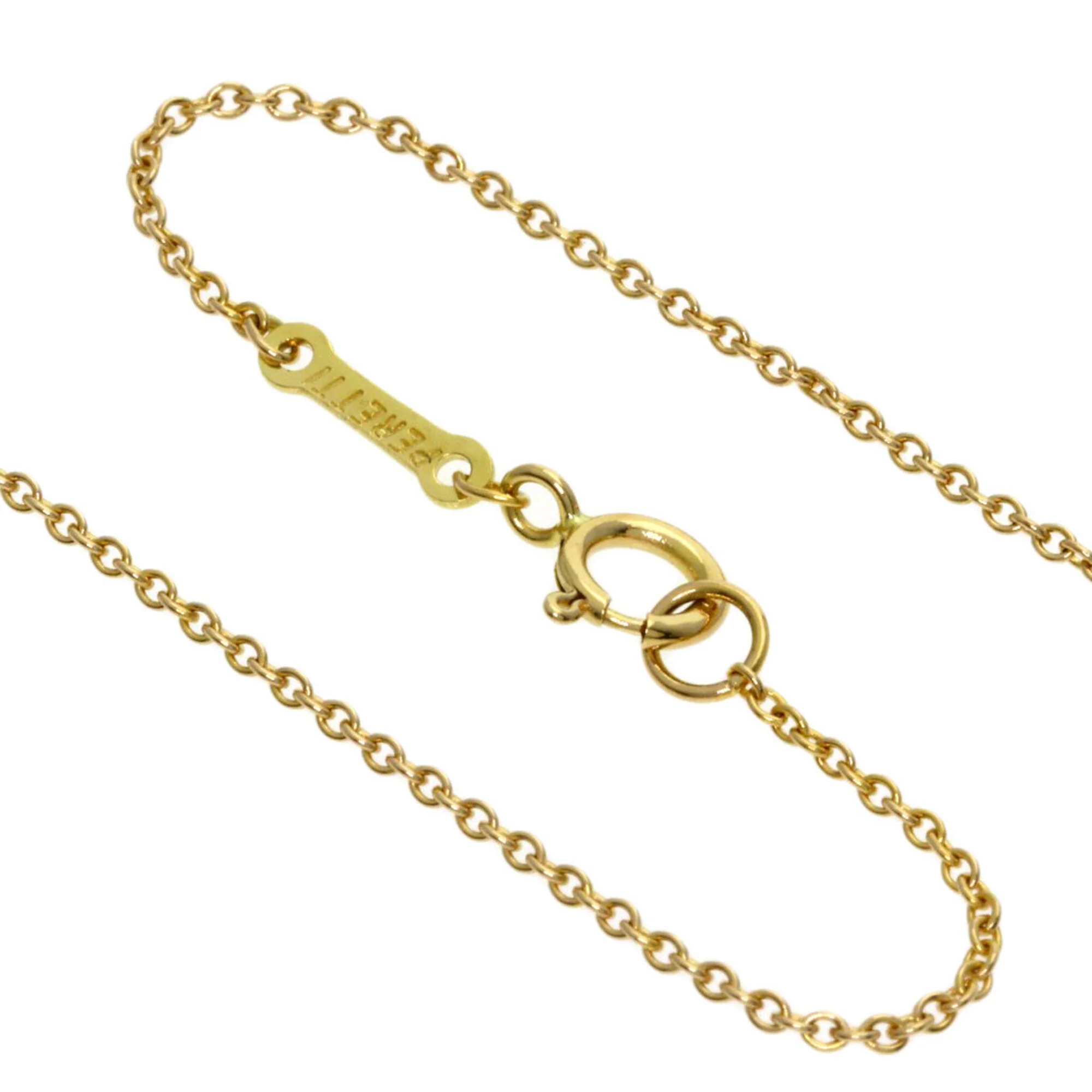 Bean Pendant Necklace 18K Yellow Gold 8mm - Image 3