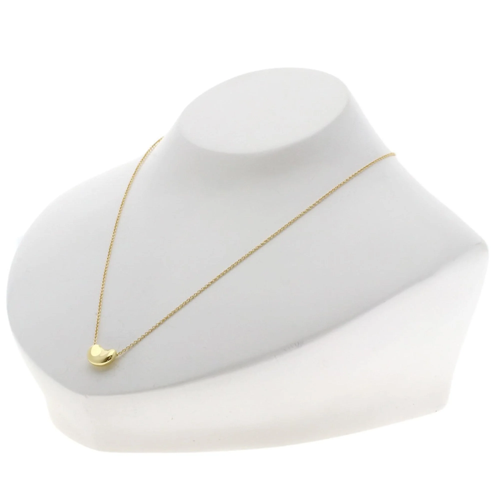 Bean Pendant Necklace 18K Yellow Gold 8mm - Image 4