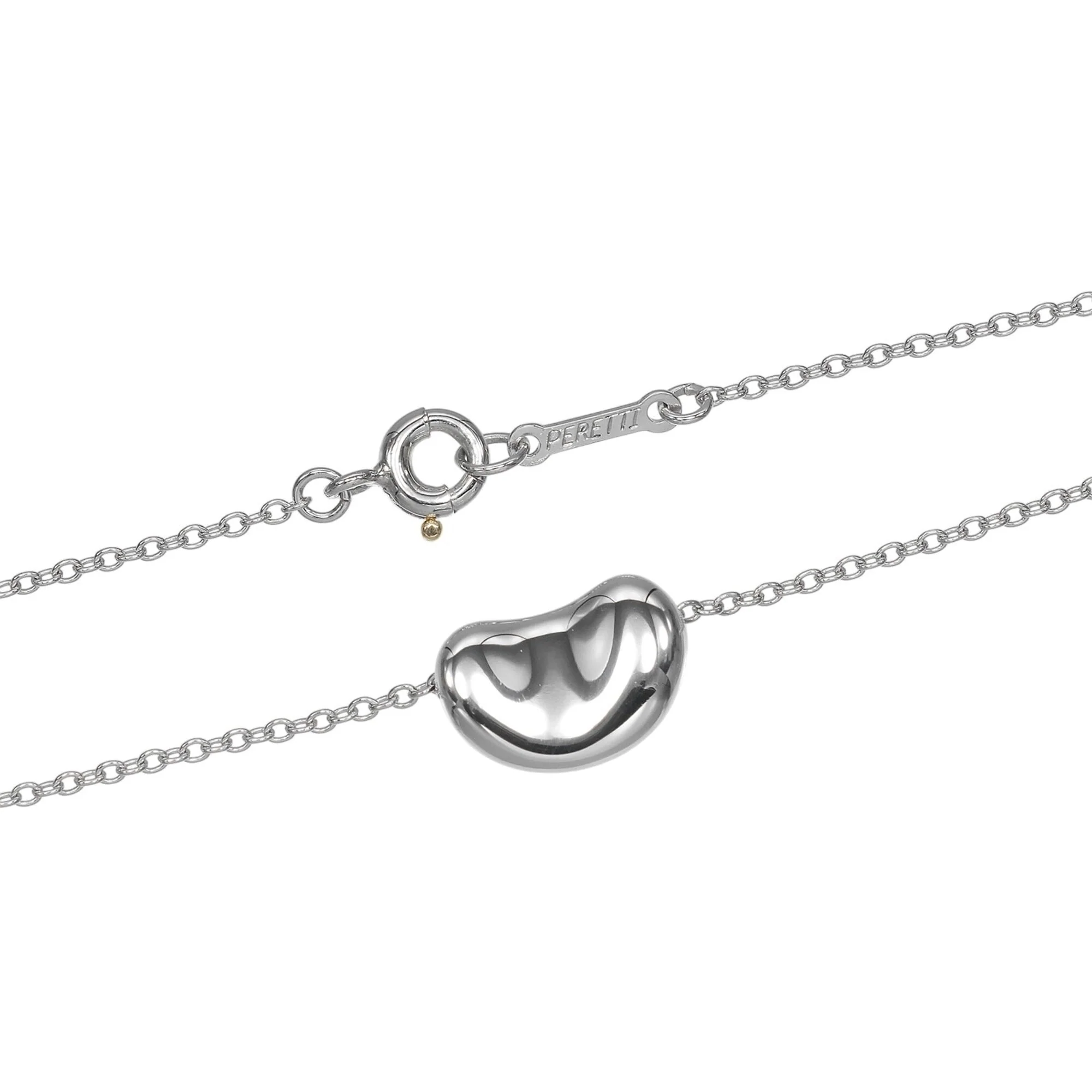 Bean Pendant Necklace Platinum 7.6mm - Image 5