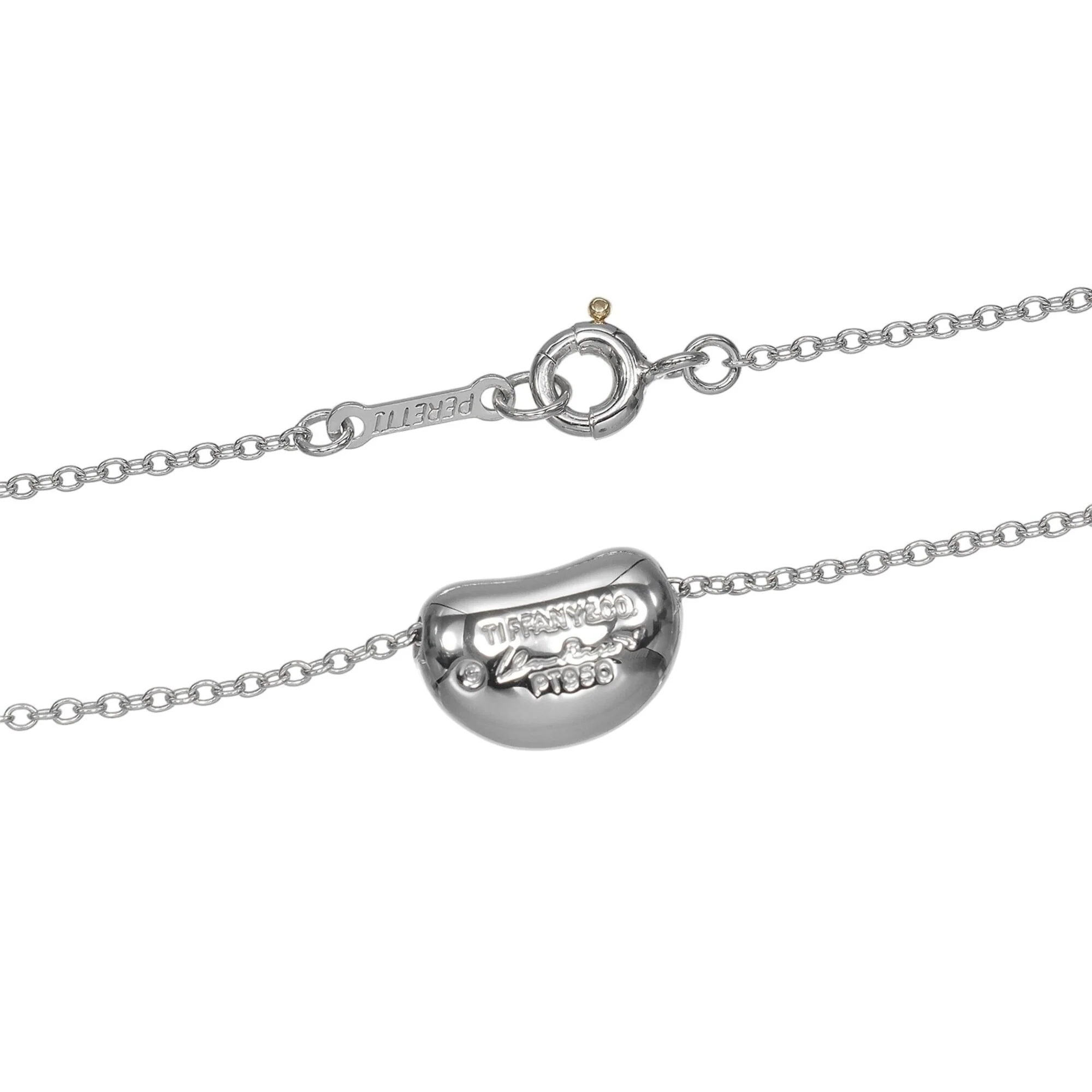 Bean Pendant Necklace Platinum 7.6mm - Image 6