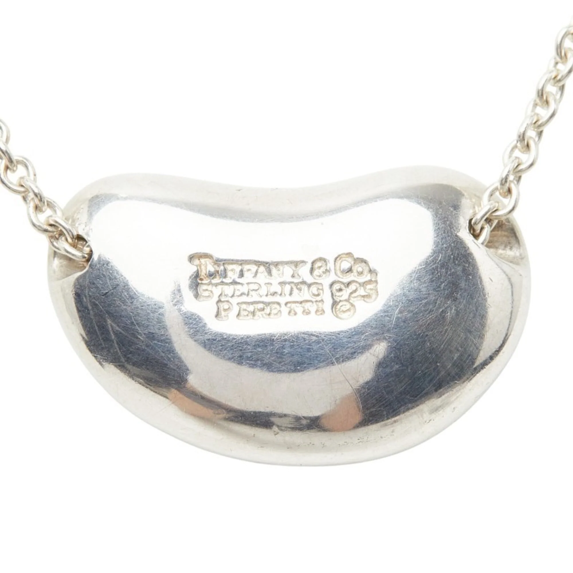 Bean Pendant Necklace Sterling Silver 12.9mm - Image 3