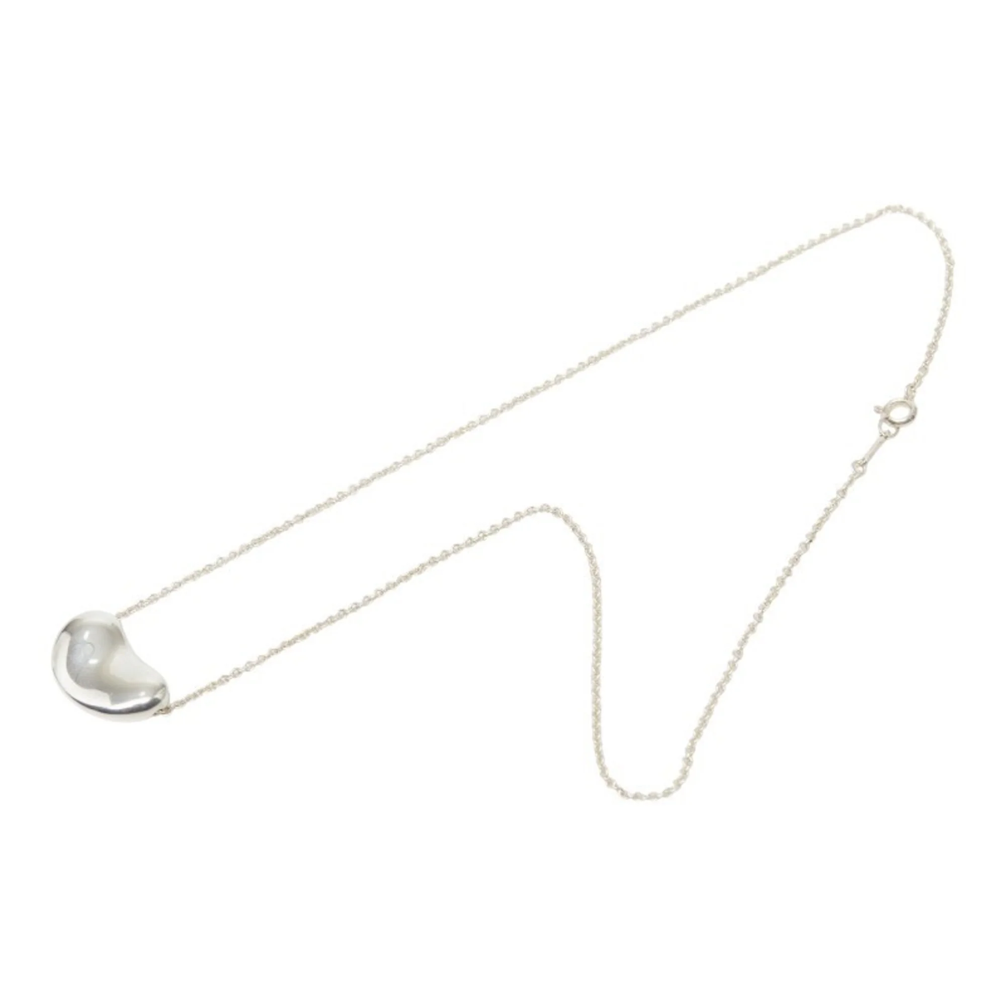 Bean Pendant Necklace Sterling Silver 12.9mm - Image 4