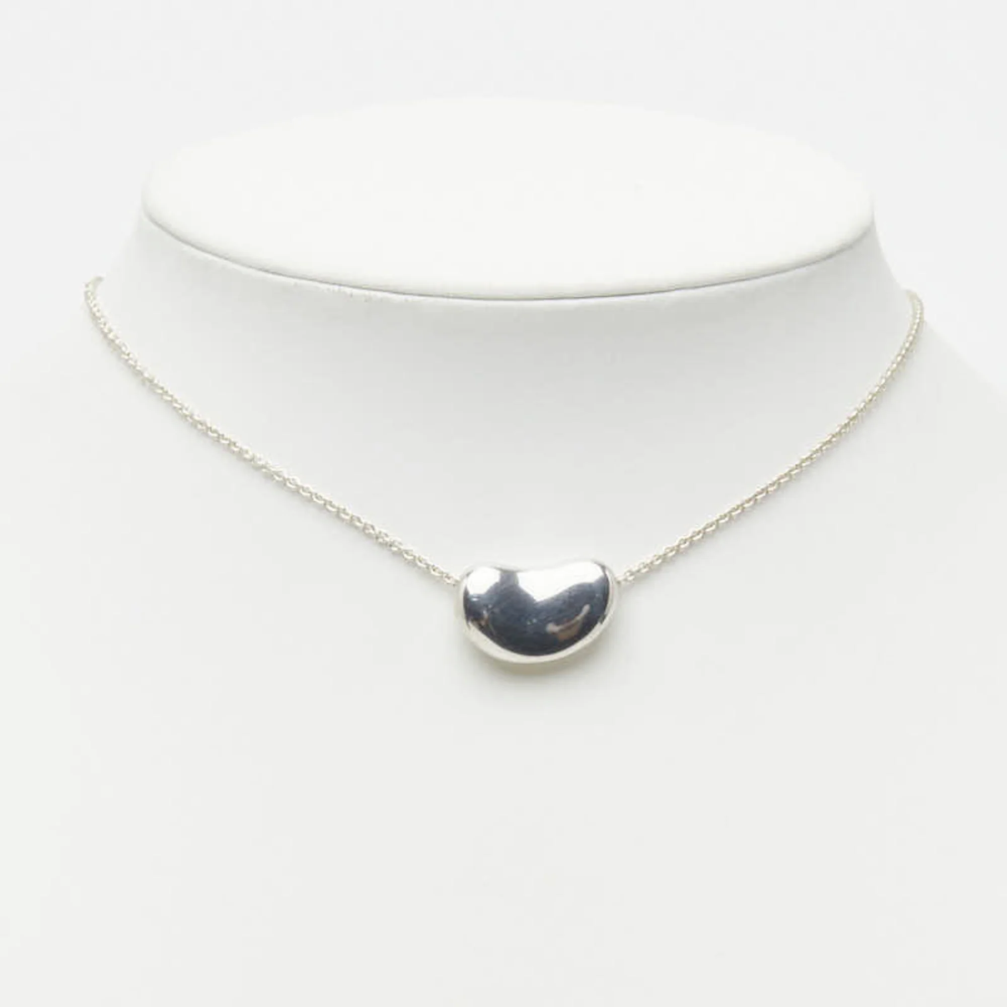 Bean Pendant Necklace Sterling Silver 12.9mm - Image 7