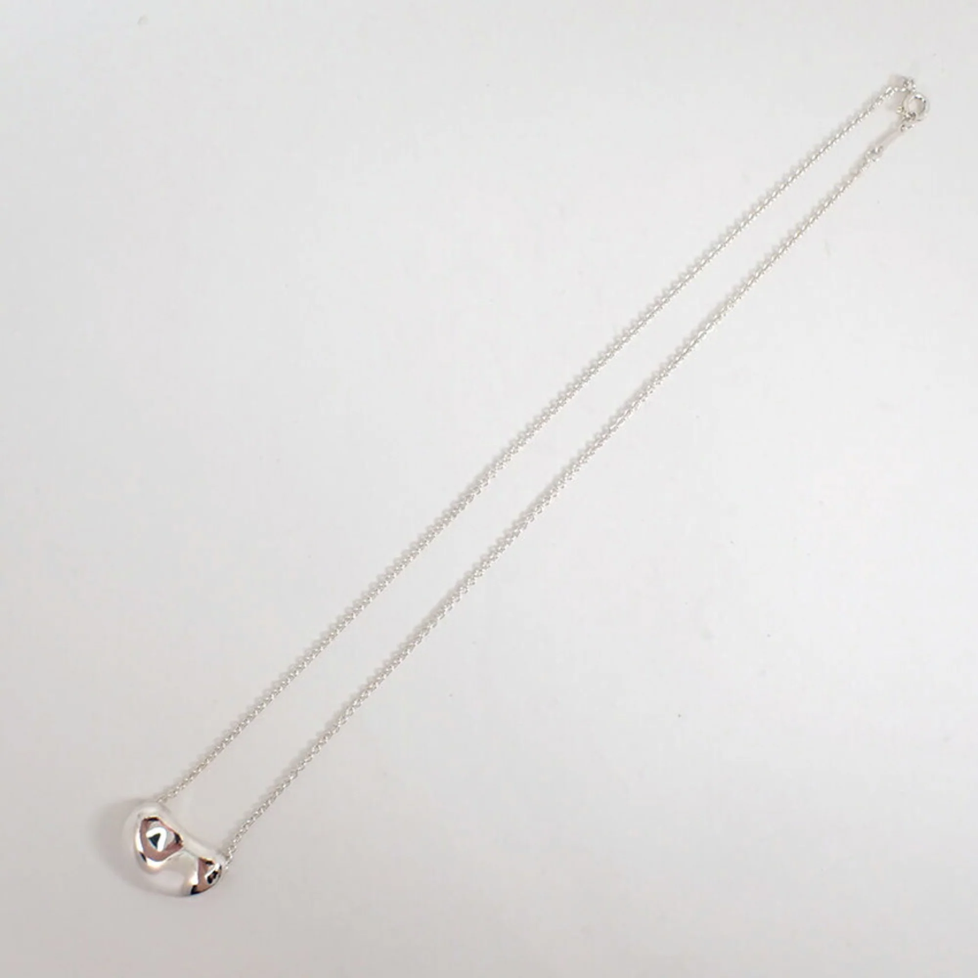 Bean Pendant Necklace Sterling Silver 13.1mm - Image 6
