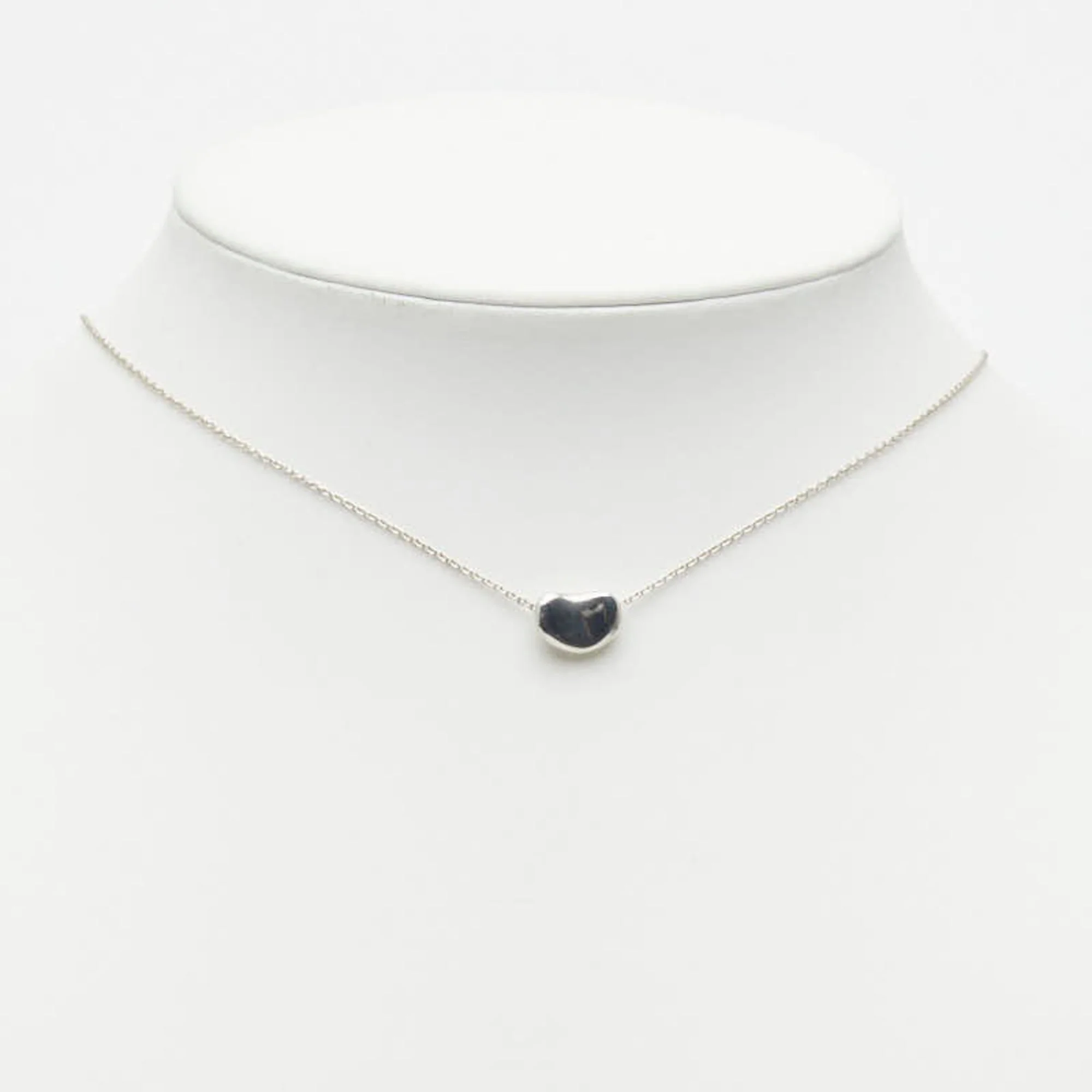 Bean Pendant Necklace Sterling Silver 7.6mm - Image 7