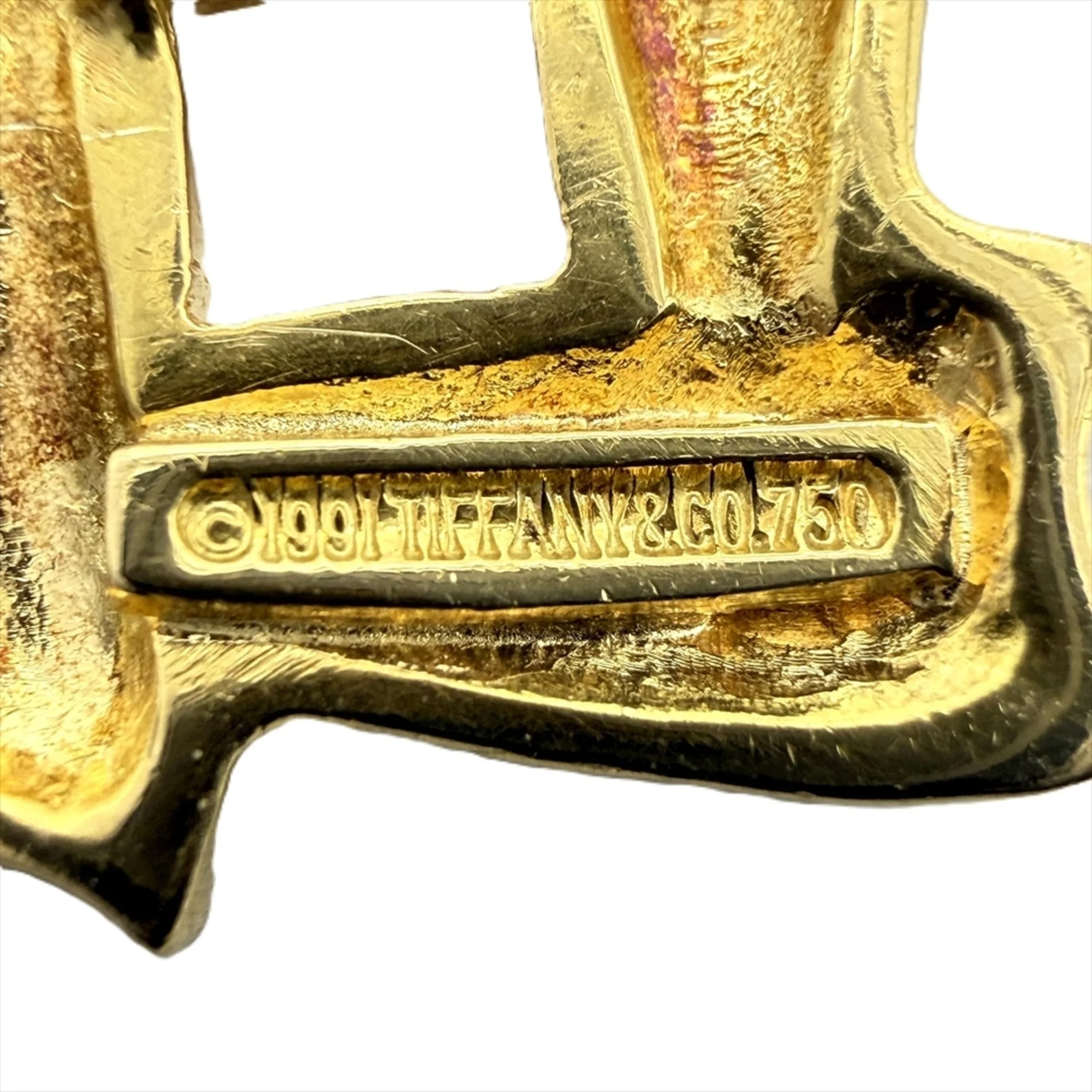 Bow Ribbon Square Pendant Necklace 18K Yellow Gold - Image 5