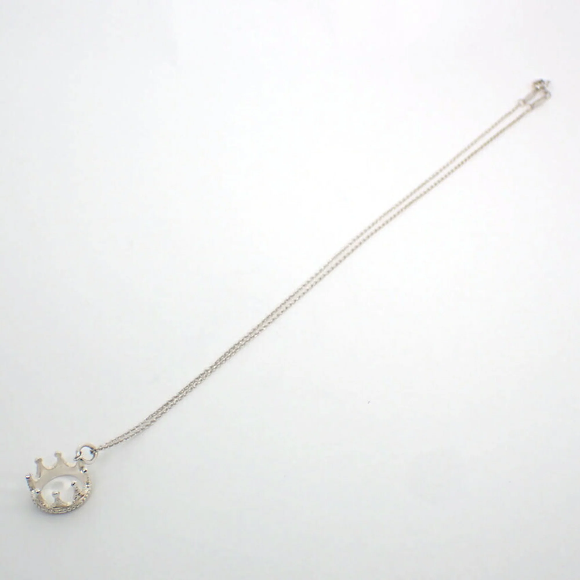 Crown Charm Pendant Necklace Sterling Silver - Image 6