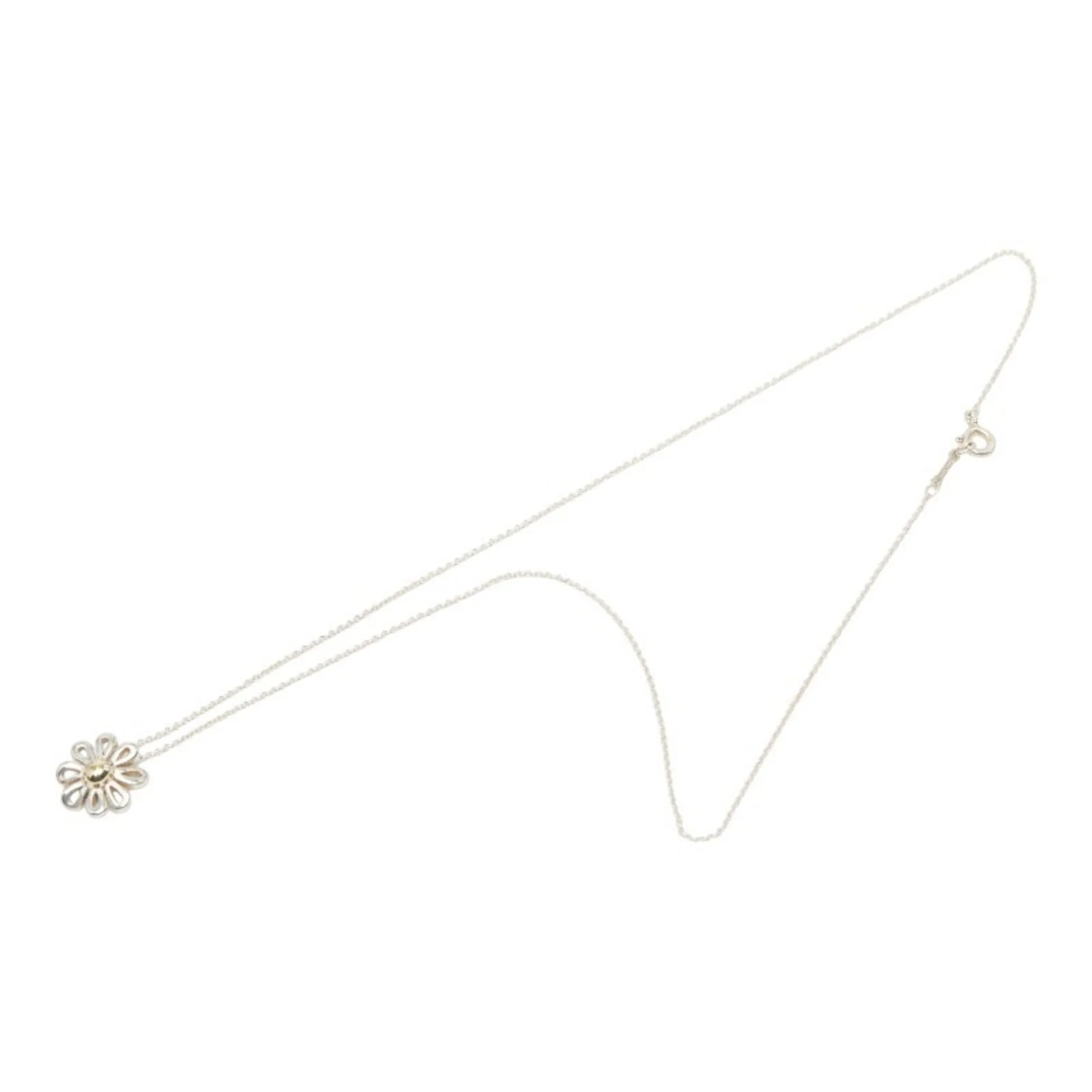 Daisy Flower Pendant Necklace Sterling Silver - Image 4