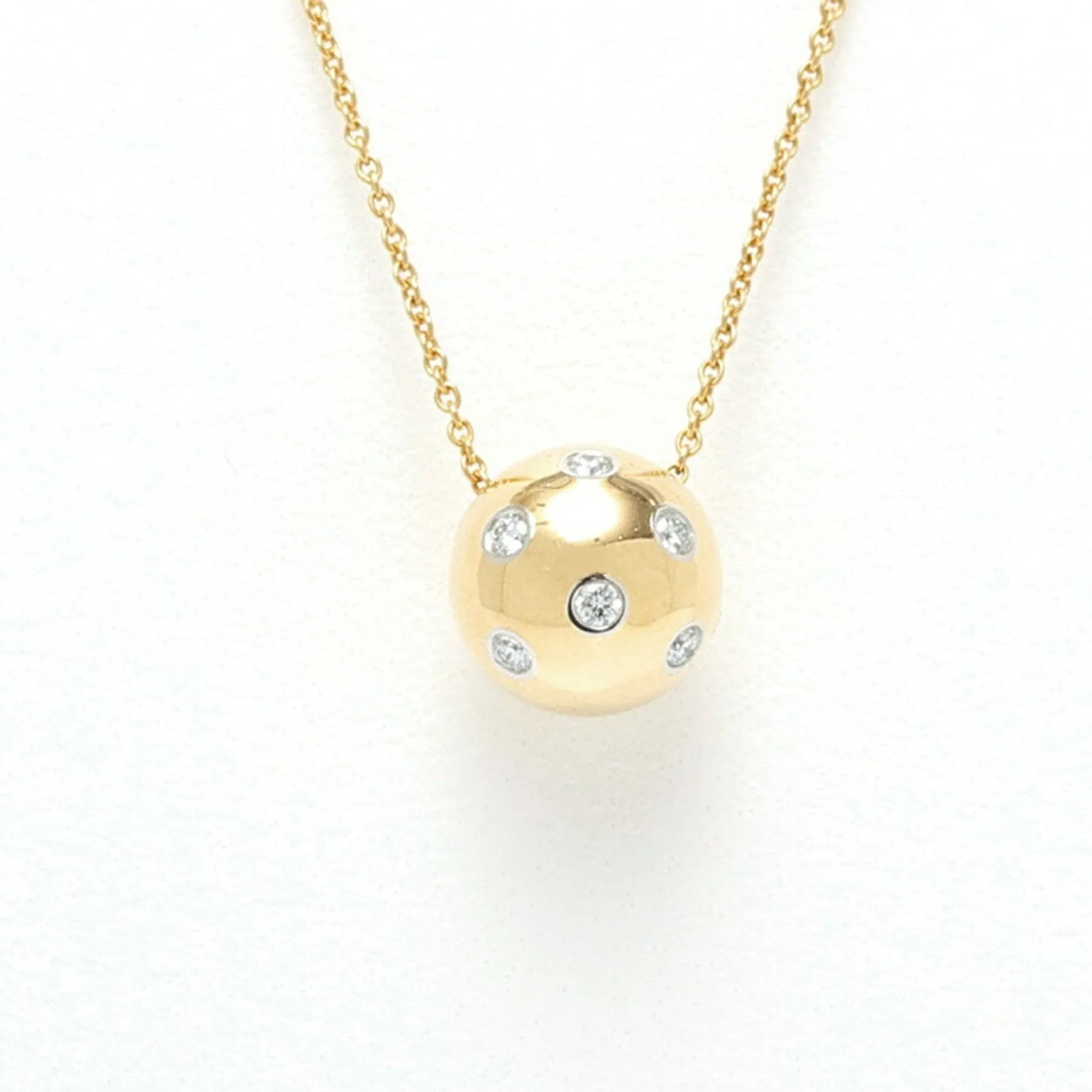 Dots Ball Pendant Necklace Platinum and 18K Yellow Gold - Image 3