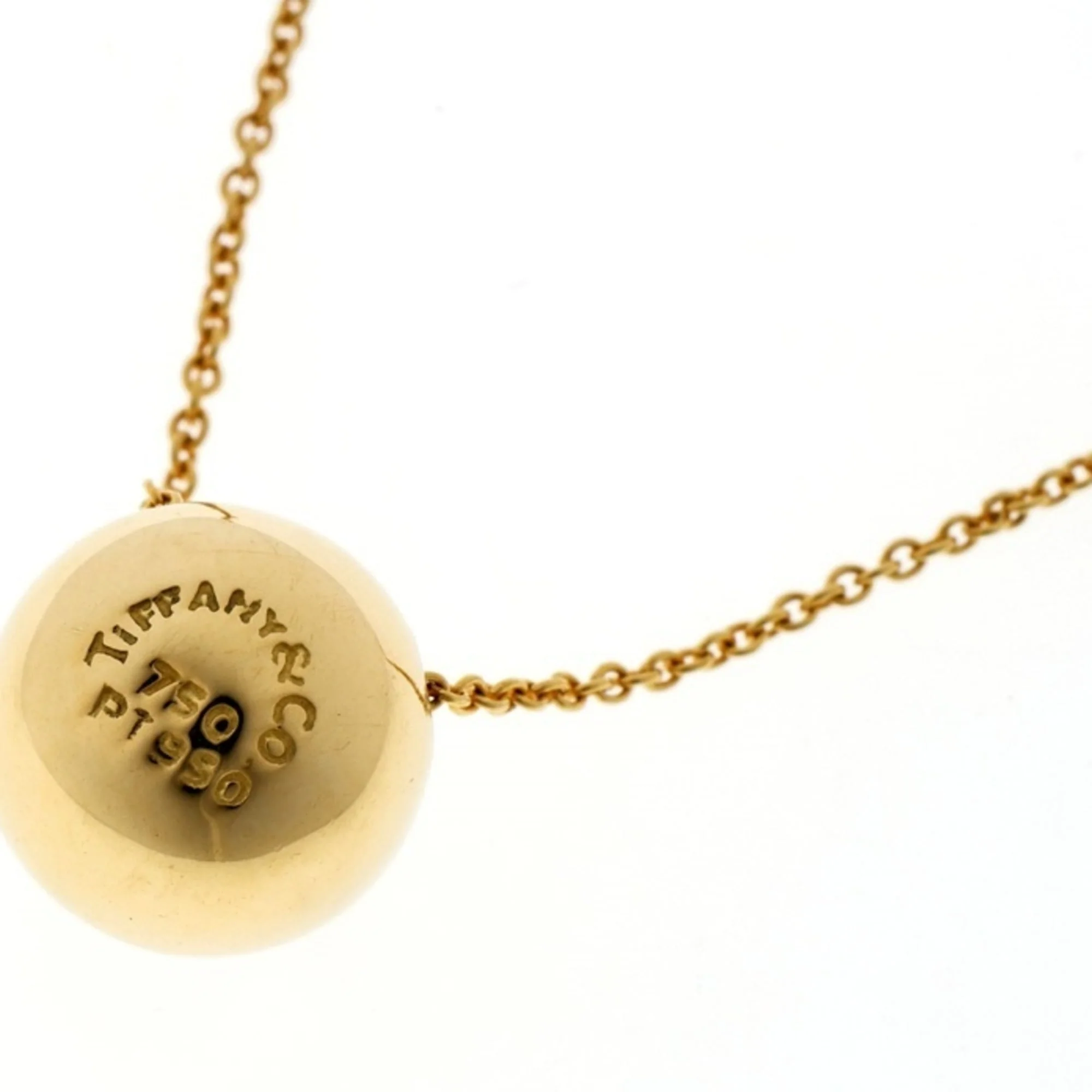 Dots Ball Pendant Necklace Platinum and 18K Yellow Gold - Image 5
