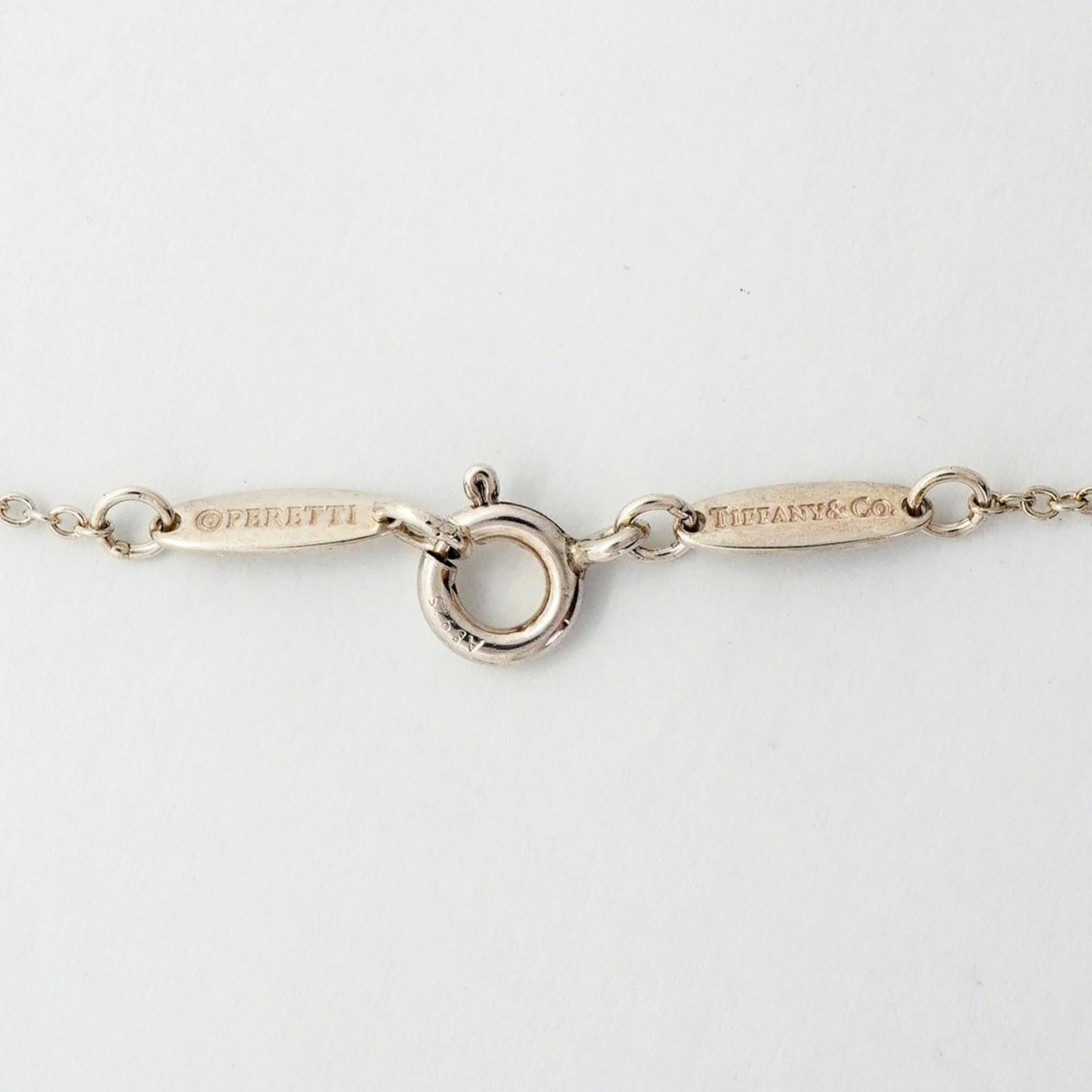 Double Heart Pendant Necklace 18K Rose Gold and Sterling Silver - Image 4