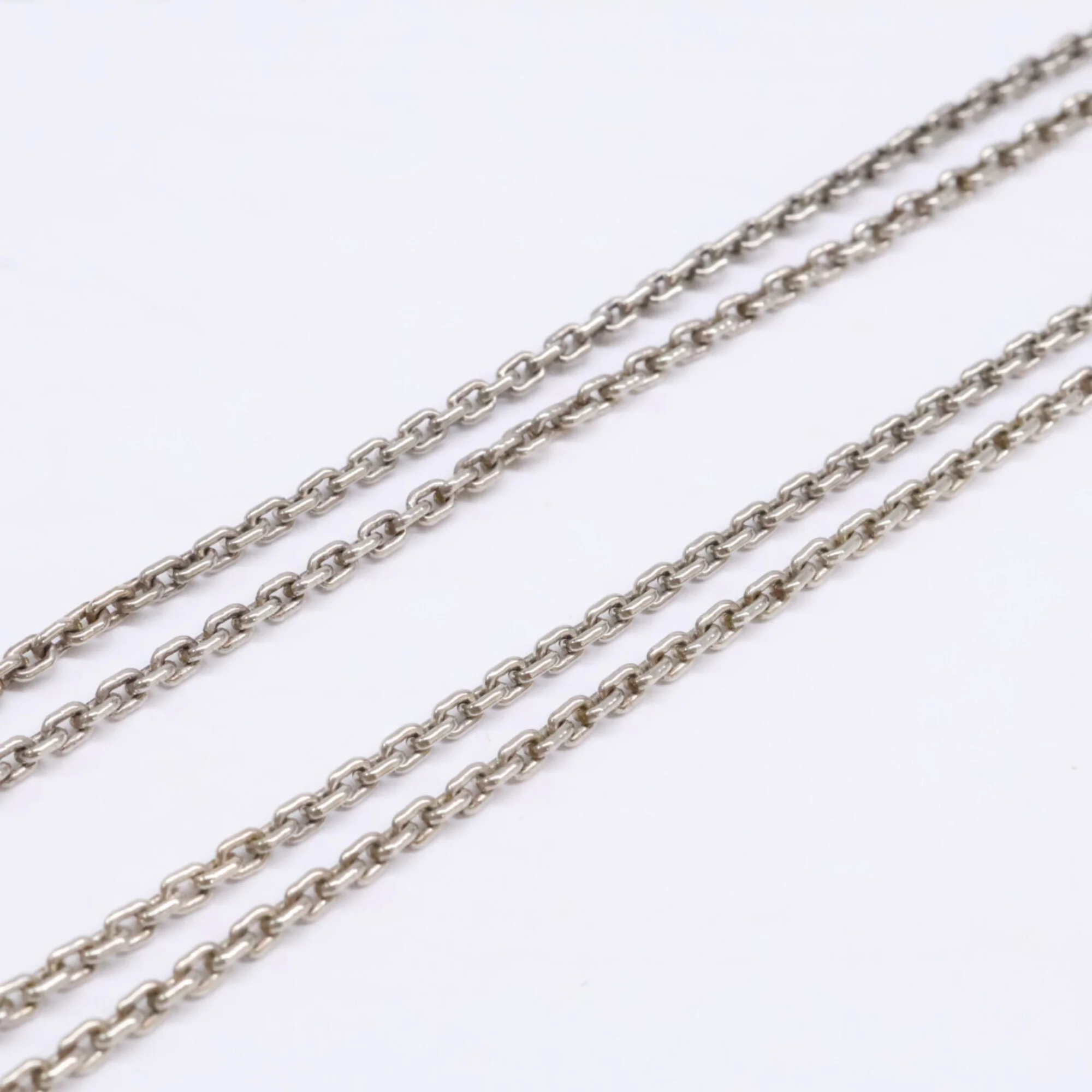 Double Link Pendant Necklace Sterling Silver - Image 5