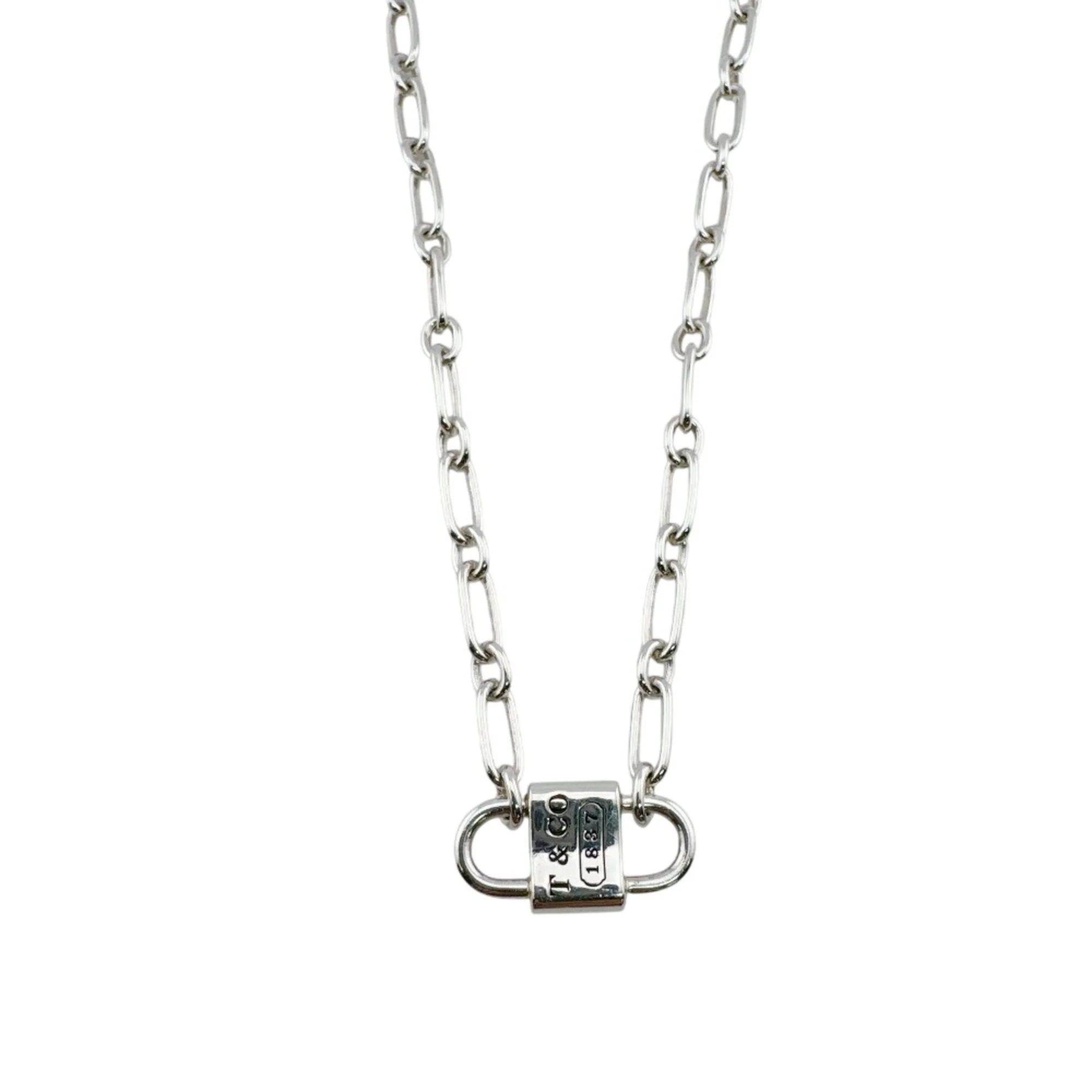 Double Lock Choker Necklace Sterling Silver - Image 3