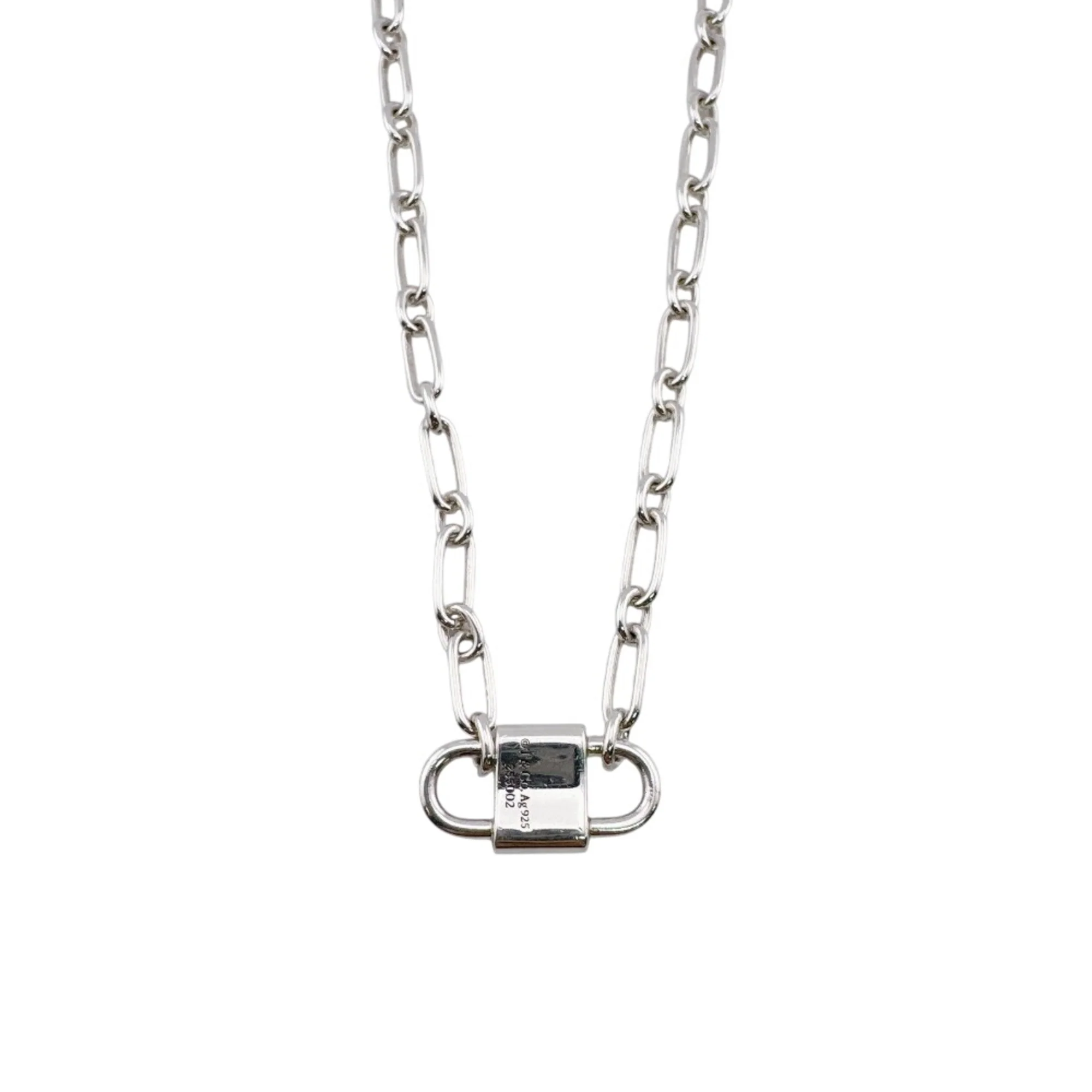Double Lock Choker Necklace Sterling Silver - Image 4