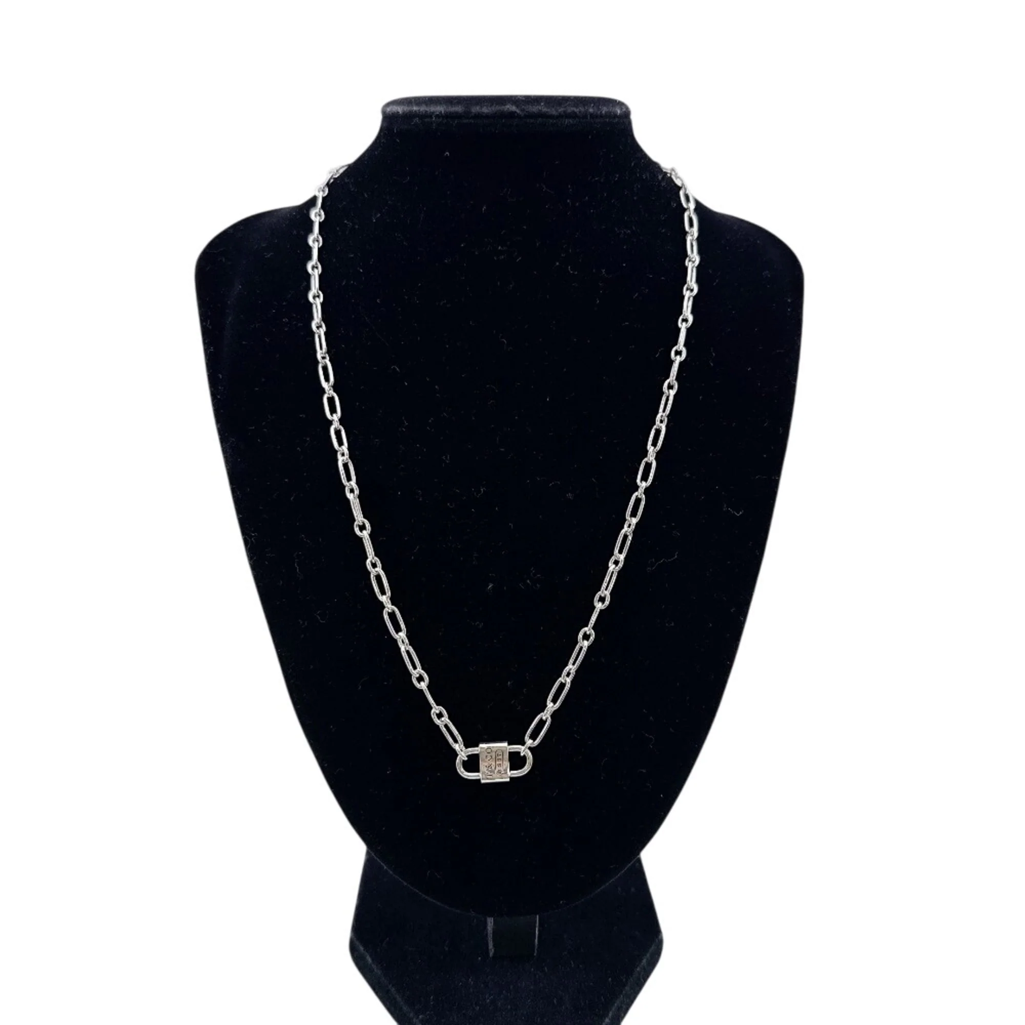 Double Lock Choker Necklace Sterling Silver - Image 9