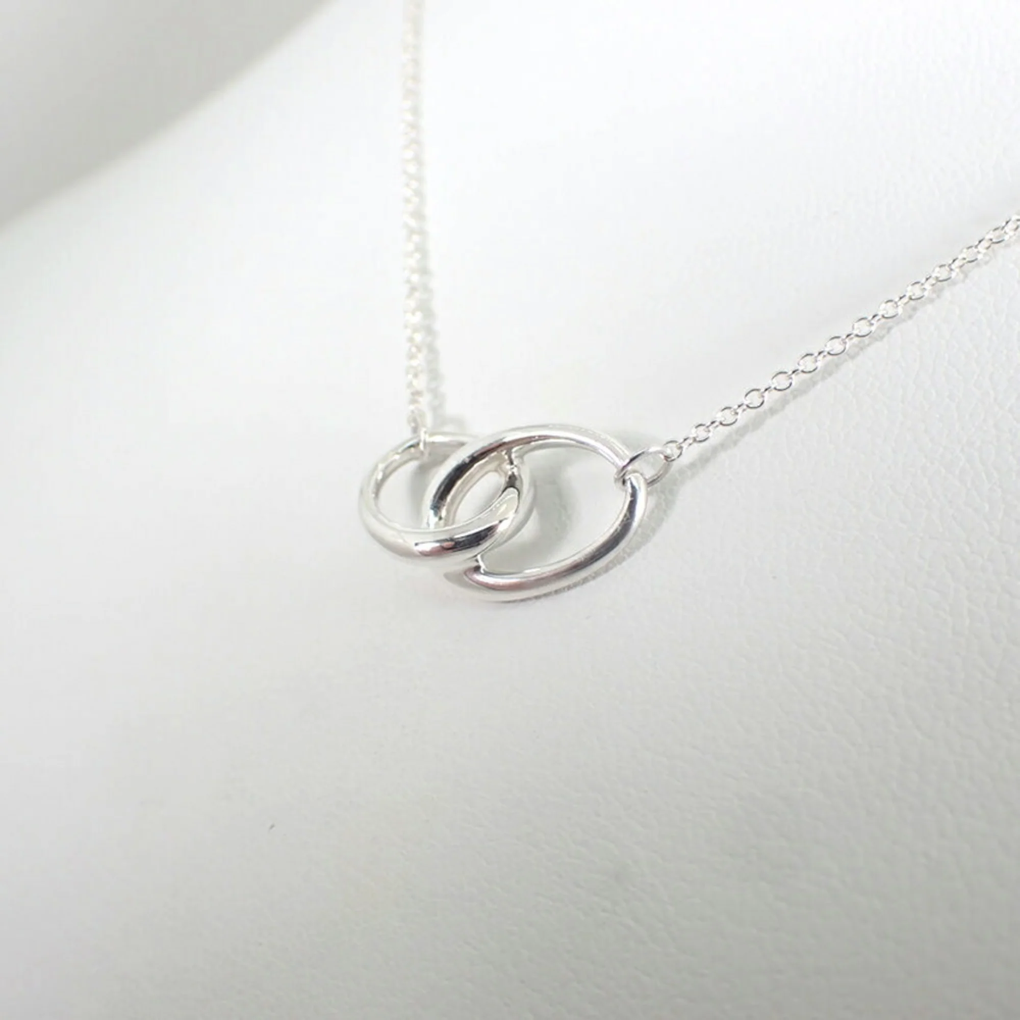 Double Loop Pendant Necklace Sterling Silver - Image 3
