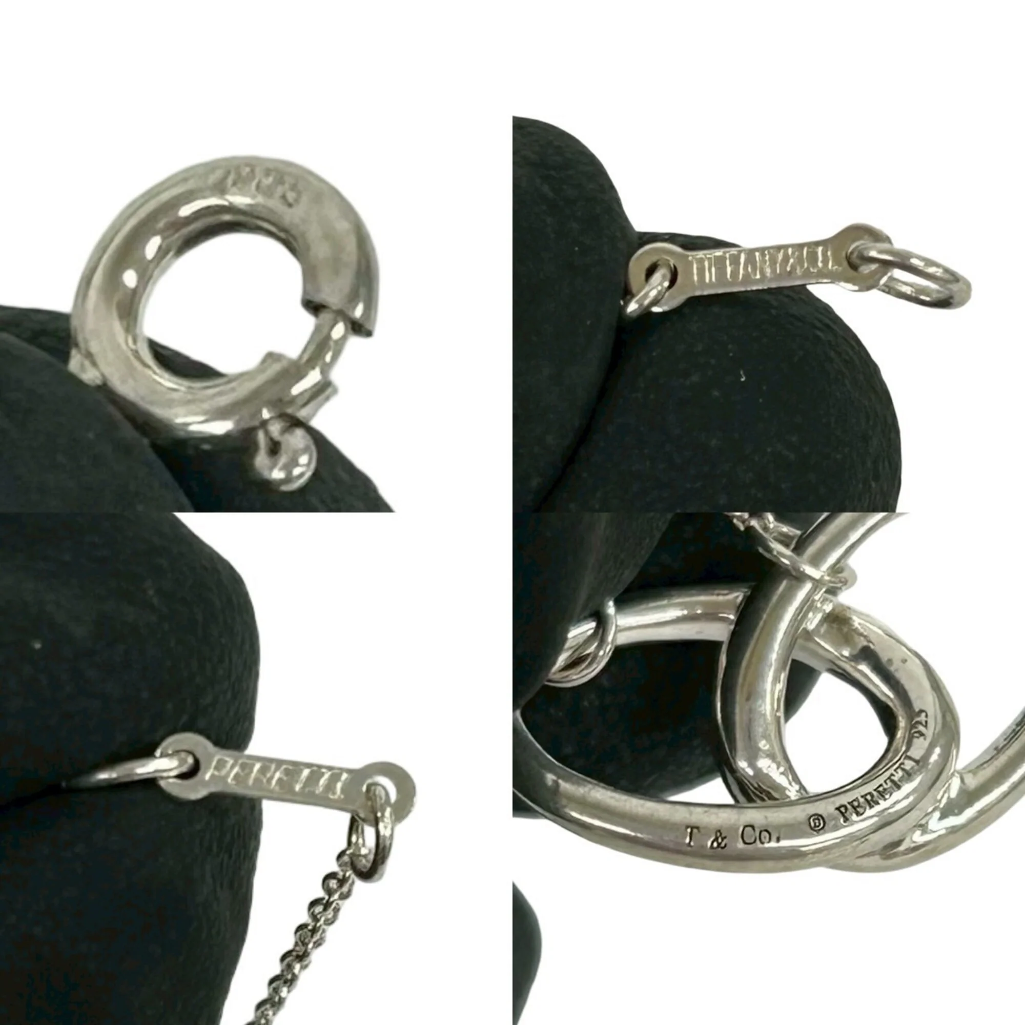 Double Loop Pendant Necklace Sterling Silver - Image 3