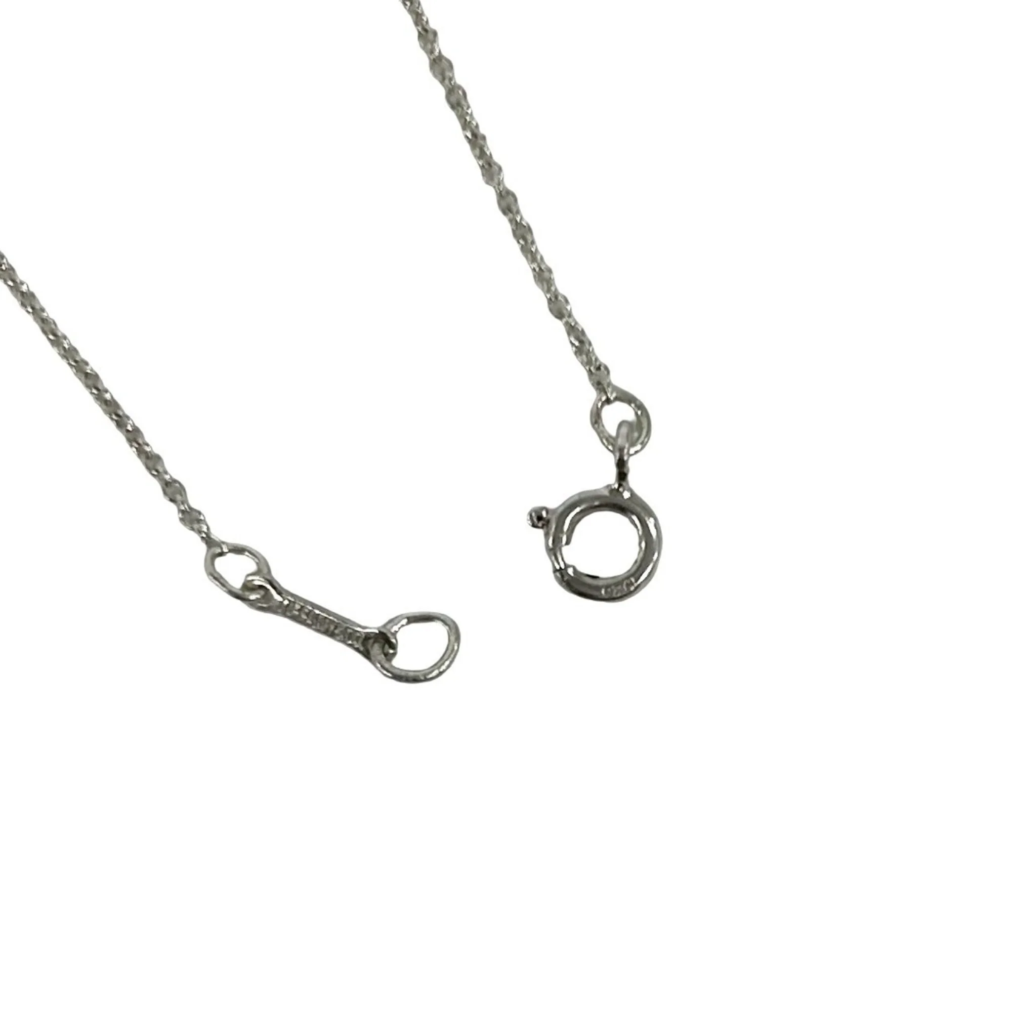 Double Loop Pendant Necklace Sterling Silver - Image 4