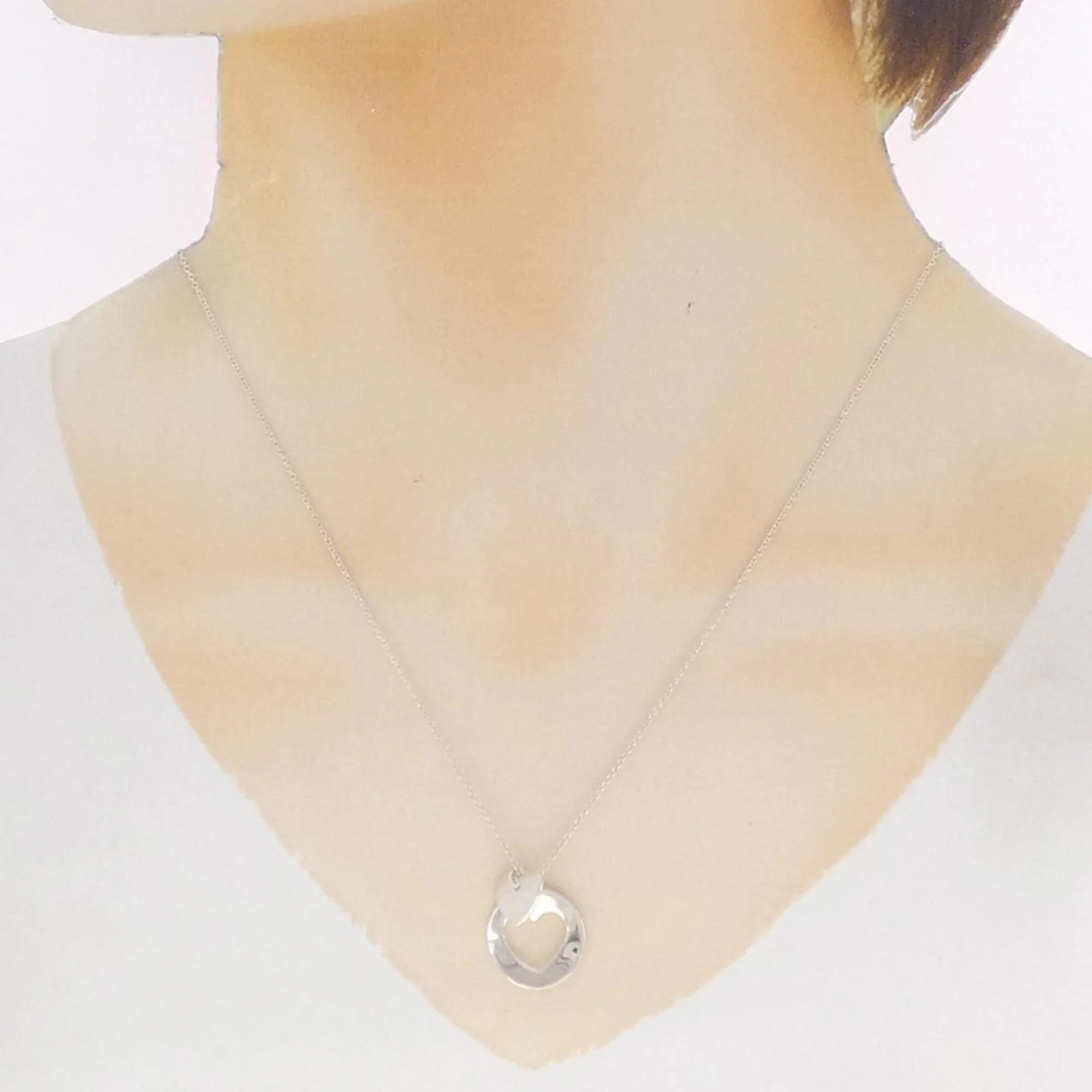 Double Stencil Heart Pendant Necklace Sterling Silver - Image 6