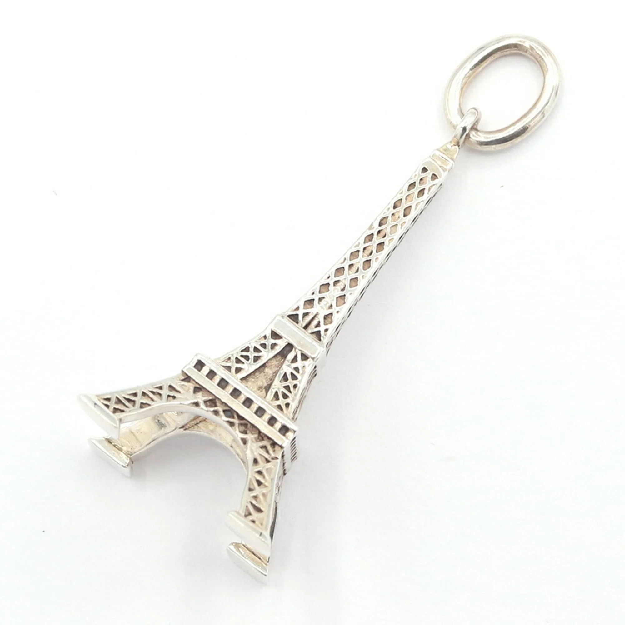 Eiffel Tower Pendant Necklace Sterling Silver