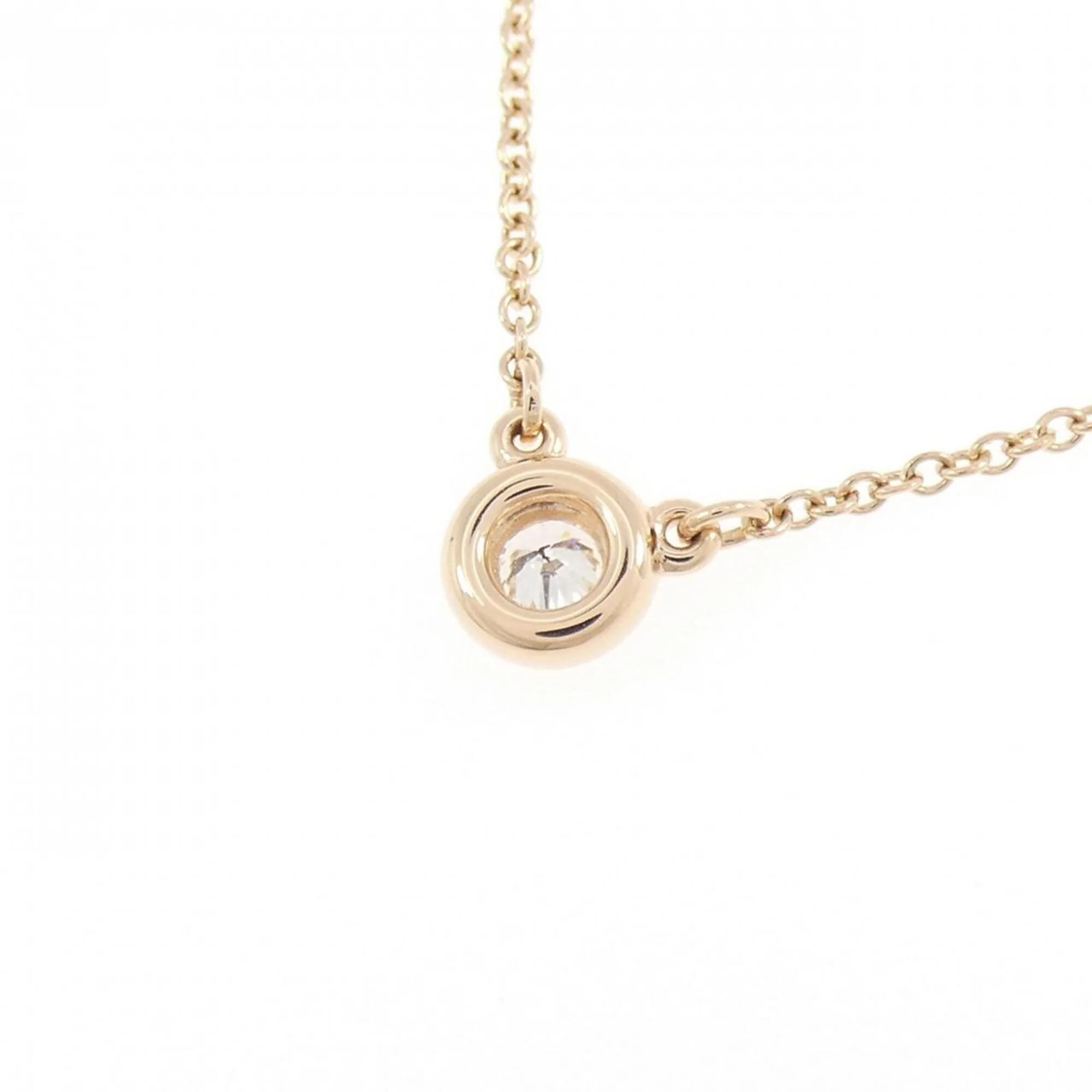 Elsa Peretti Diamonds By The Yard Pendant Necklace 18K Rose Gold and Diamond 0.10-0.19CT - Image 4
