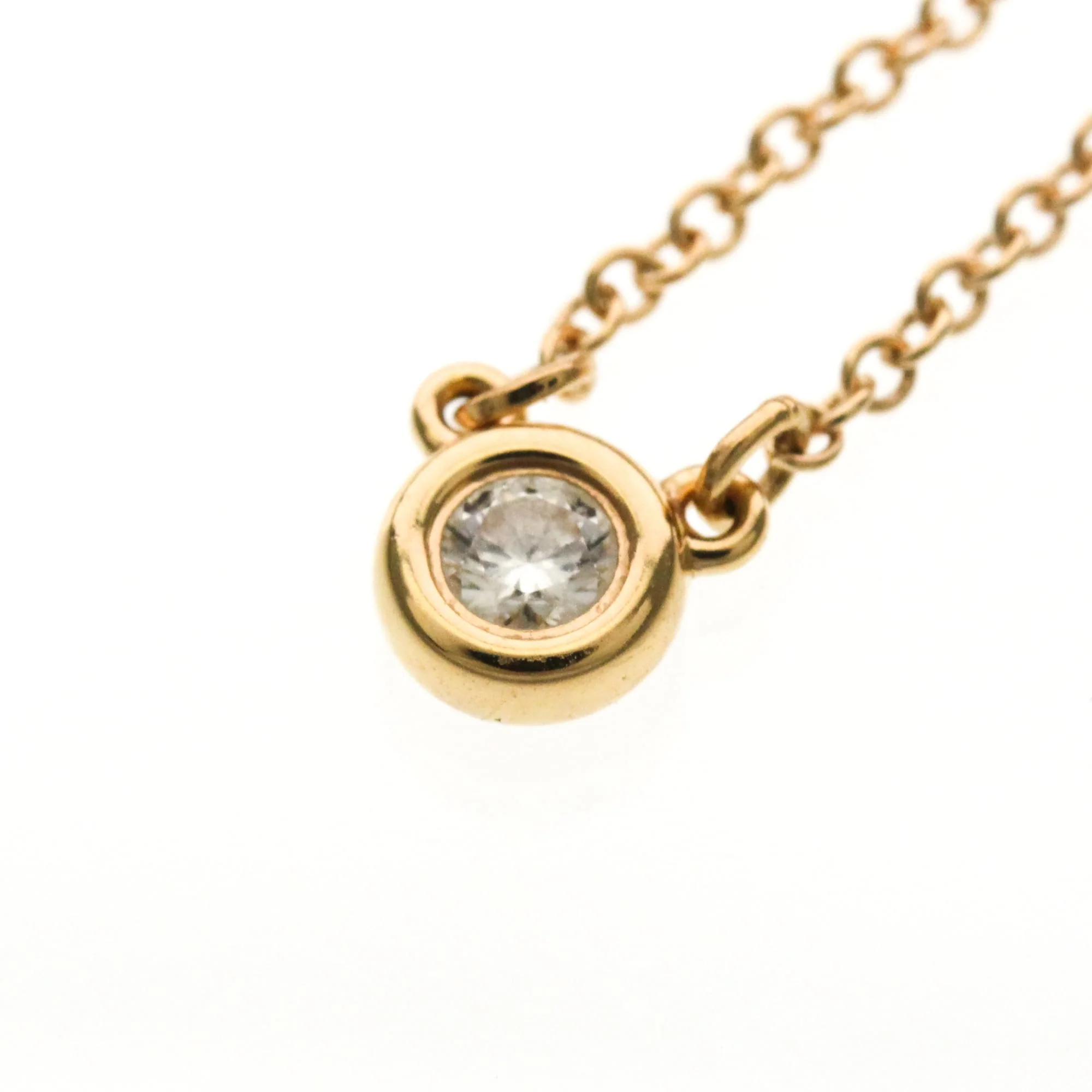 Elsa Peretti Diamonds By The Yard Pendant Necklace 18K Rose Gold and Diamond - Image 7