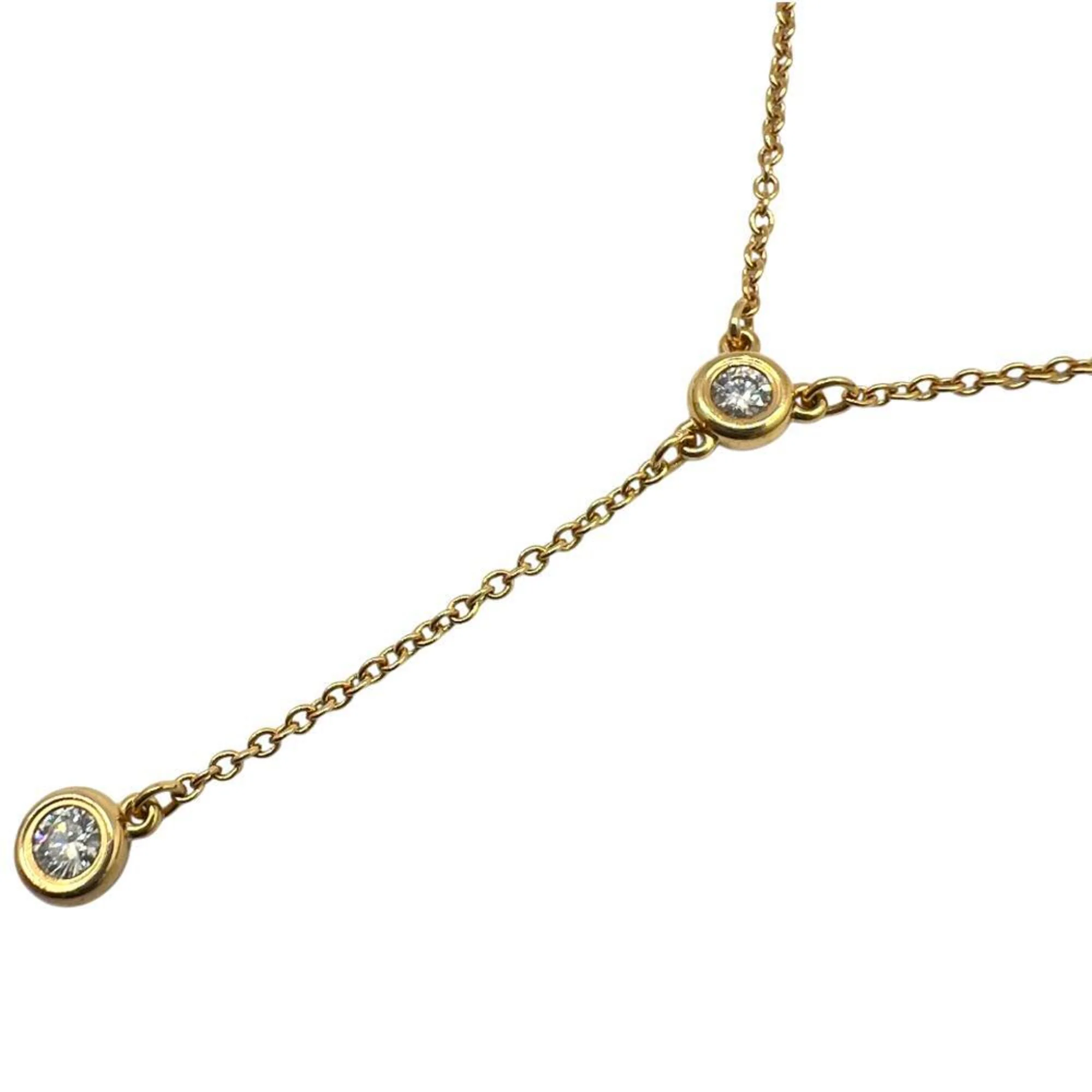 Elsa Peretti Diamonds By The Yard Pendant Necklace 18K Rose Gold and Diamond
