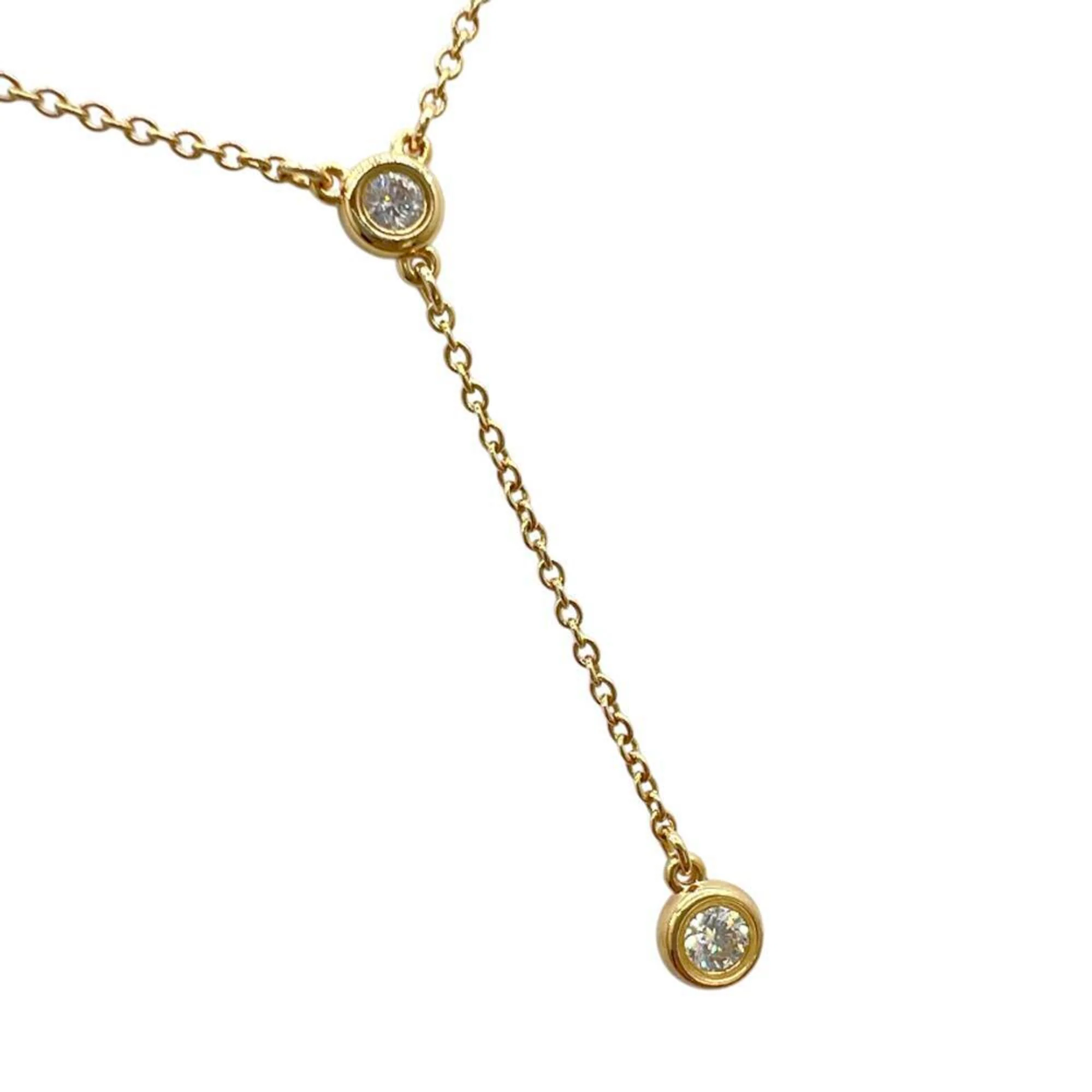 Elsa Peretti Diamonds By The Yard Pendant Necklace 18K Rose Gold and Diamond - Image 2
