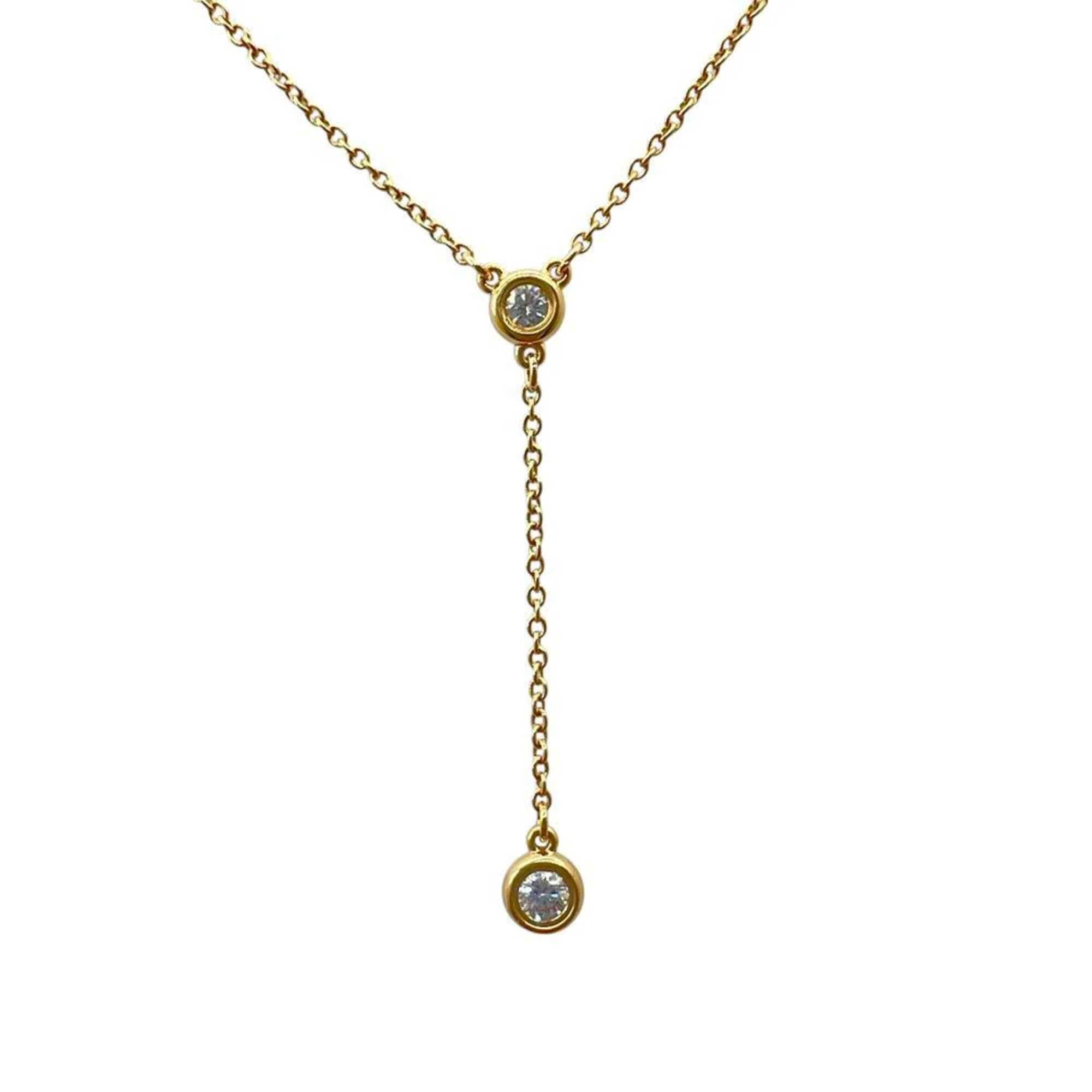 Elsa Peretti Diamonds By The Yard Pendant Necklace 18K Rose Gold and Diamond - Image 3