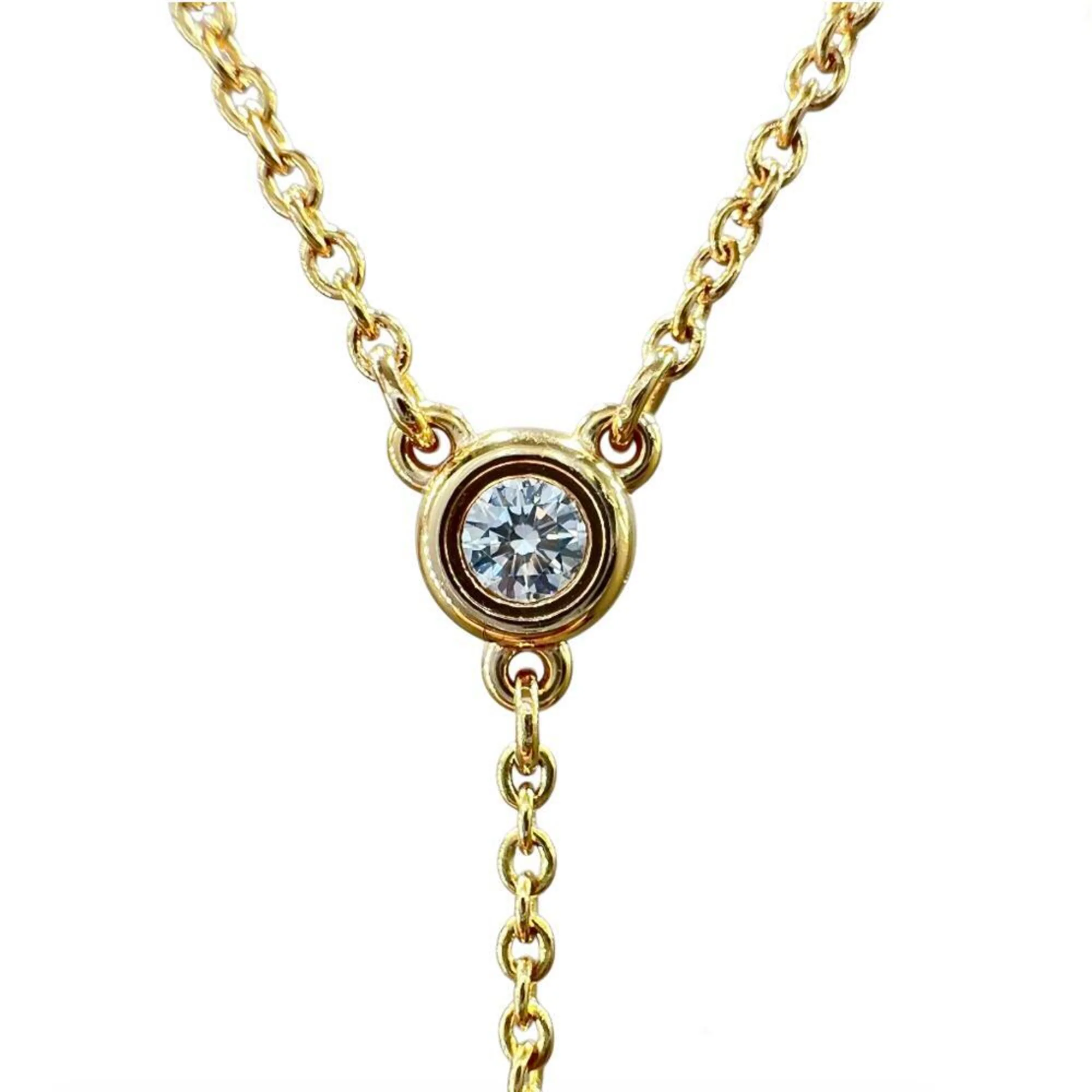 Elsa Peretti Diamonds By The Yard Pendant Necklace 18K Rose Gold and Diamond - Image 4