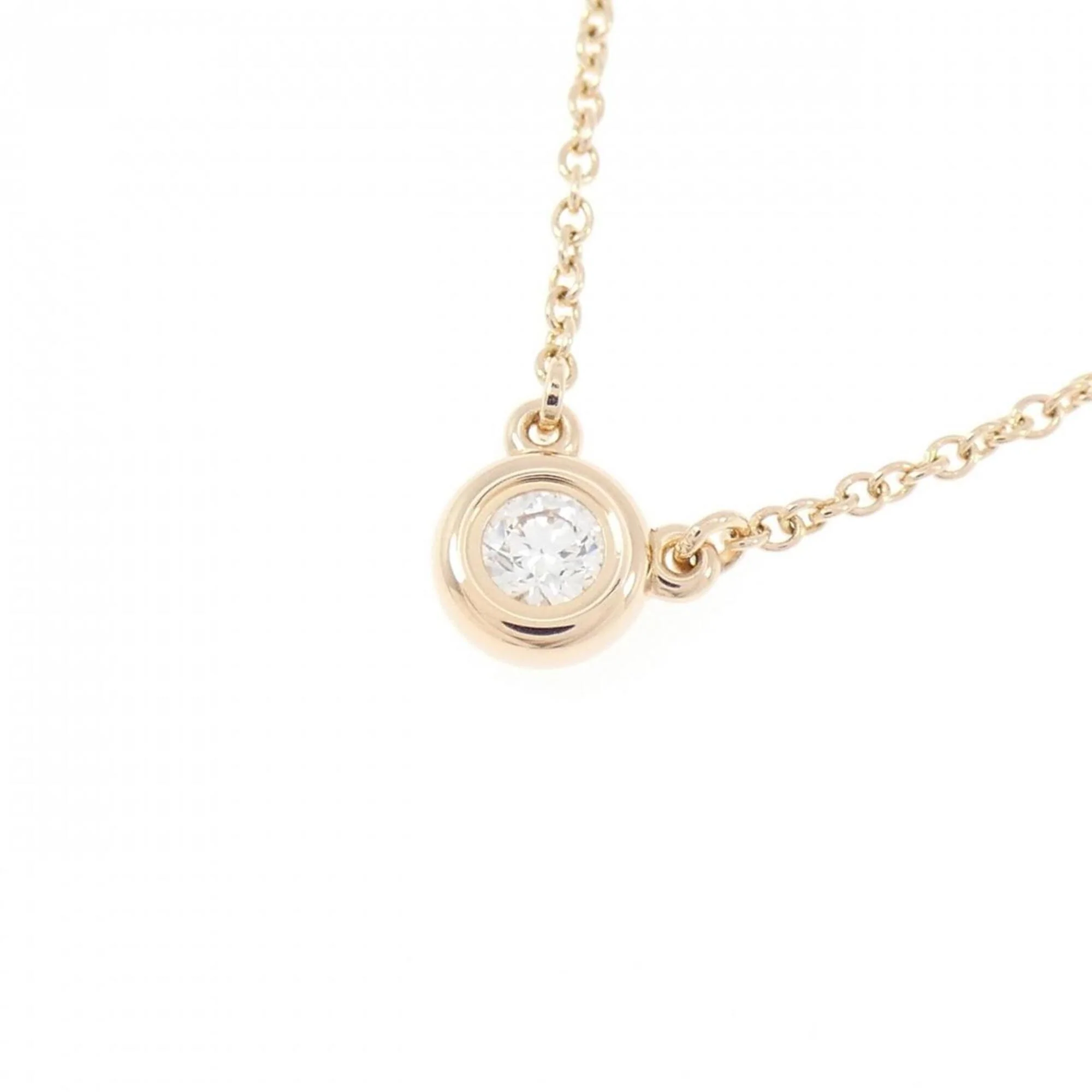 Elsa Peretti Diamonds By The Yard Pendant Necklace 18K Rose Gold and Diamond - Image 3
