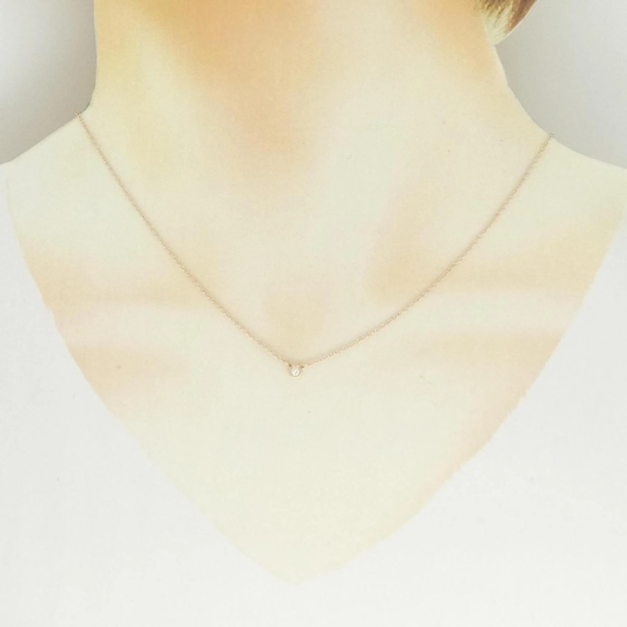 Elsa Peretti Diamonds By The Yard Pendant Necklace 18K Rose Gold and Diamond - Image 6