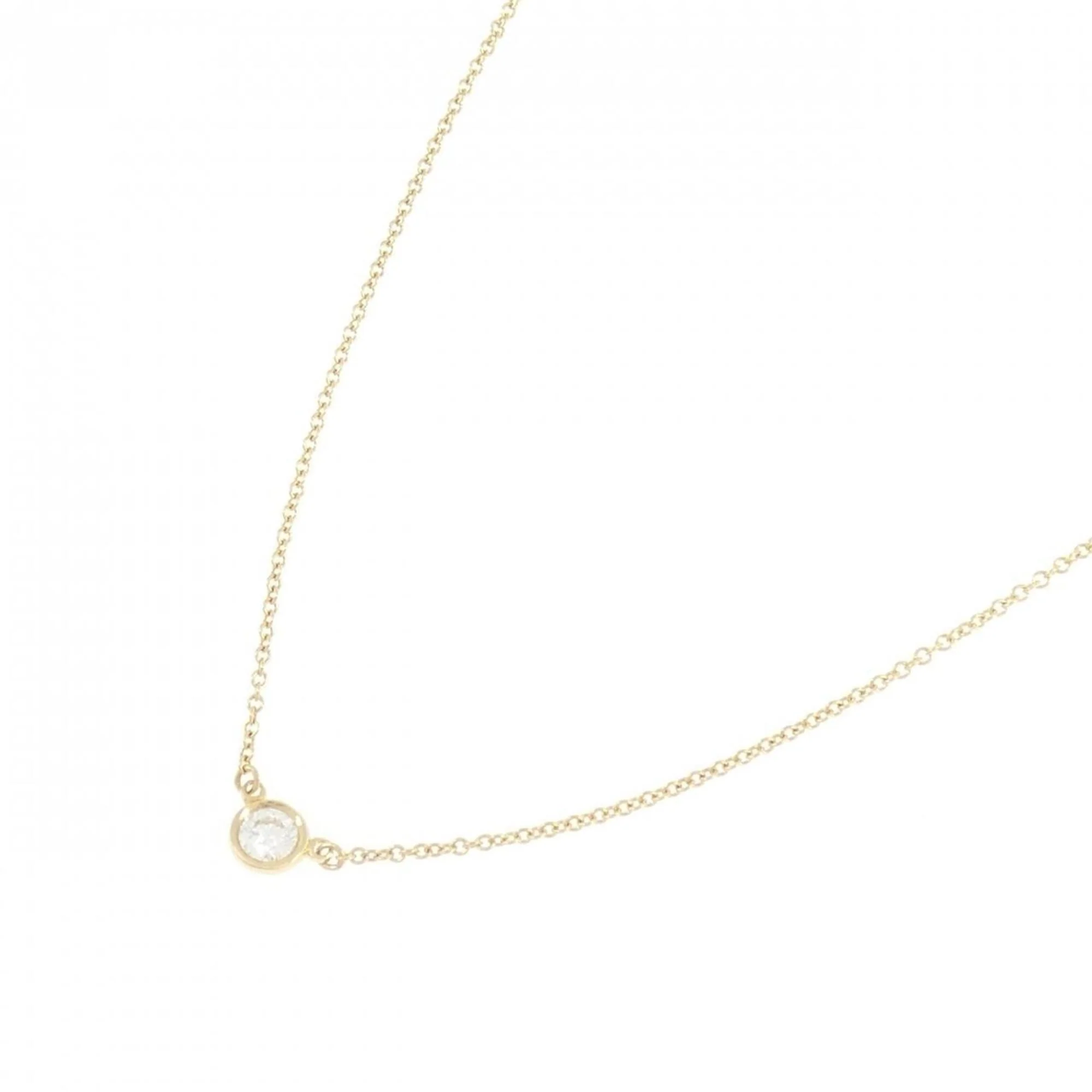 Elsa Peretti Diamonds By The Yard Pendant Necklace 18K Yellow Gold and Diamond 0.10-0.19CT - Image 2