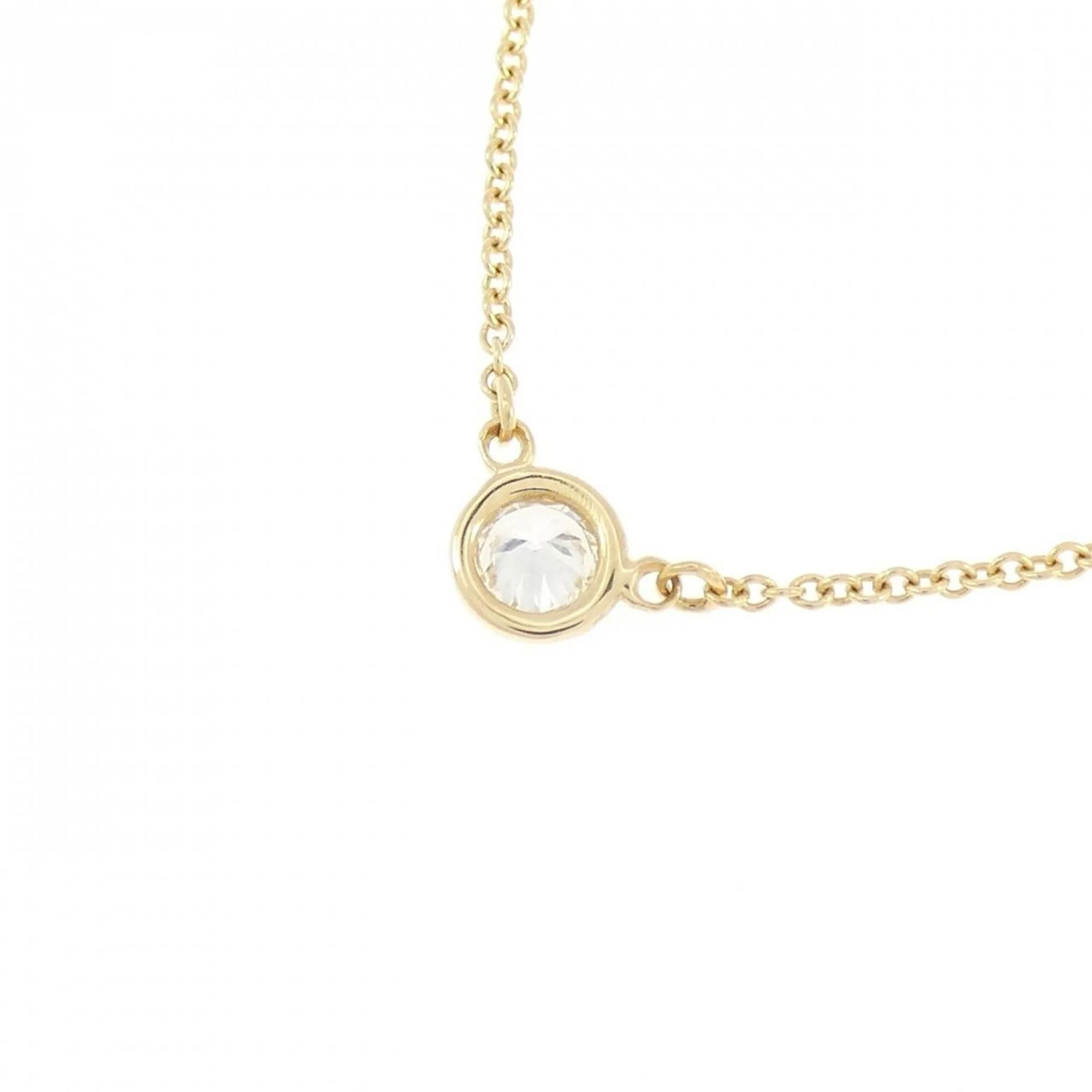 Elsa Peretti Diamonds By The Yard Pendant Necklace 18K Yellow Gold and Diamond 0.10-0.19CT - Image 4