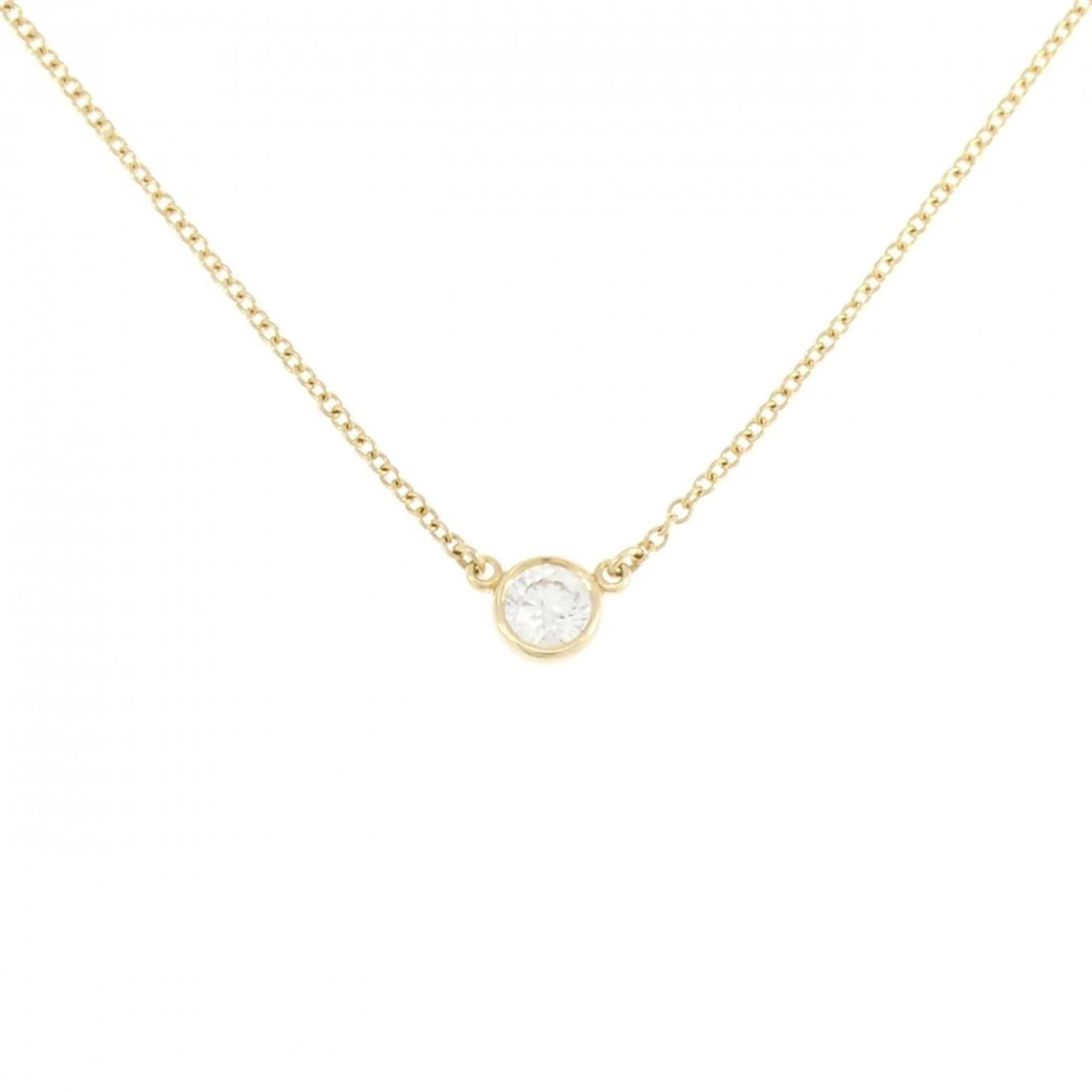 Elsa Peretti Diamonds By The Yard Pendant Necklace 18K Yellow Gold and Diamond