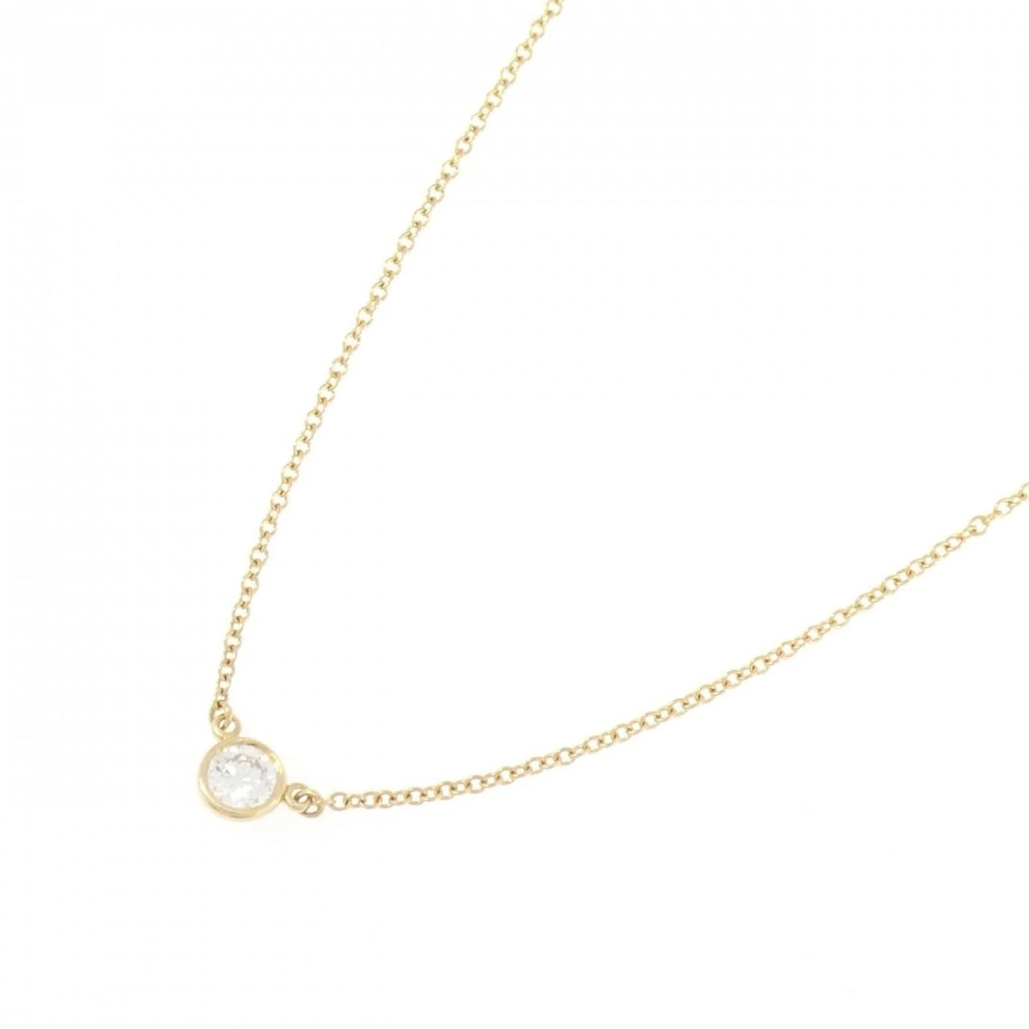 Elsa Peretti Diamonds By The Yard Pendant Necklace 18K Yellow Gold and Diamond - Image 2