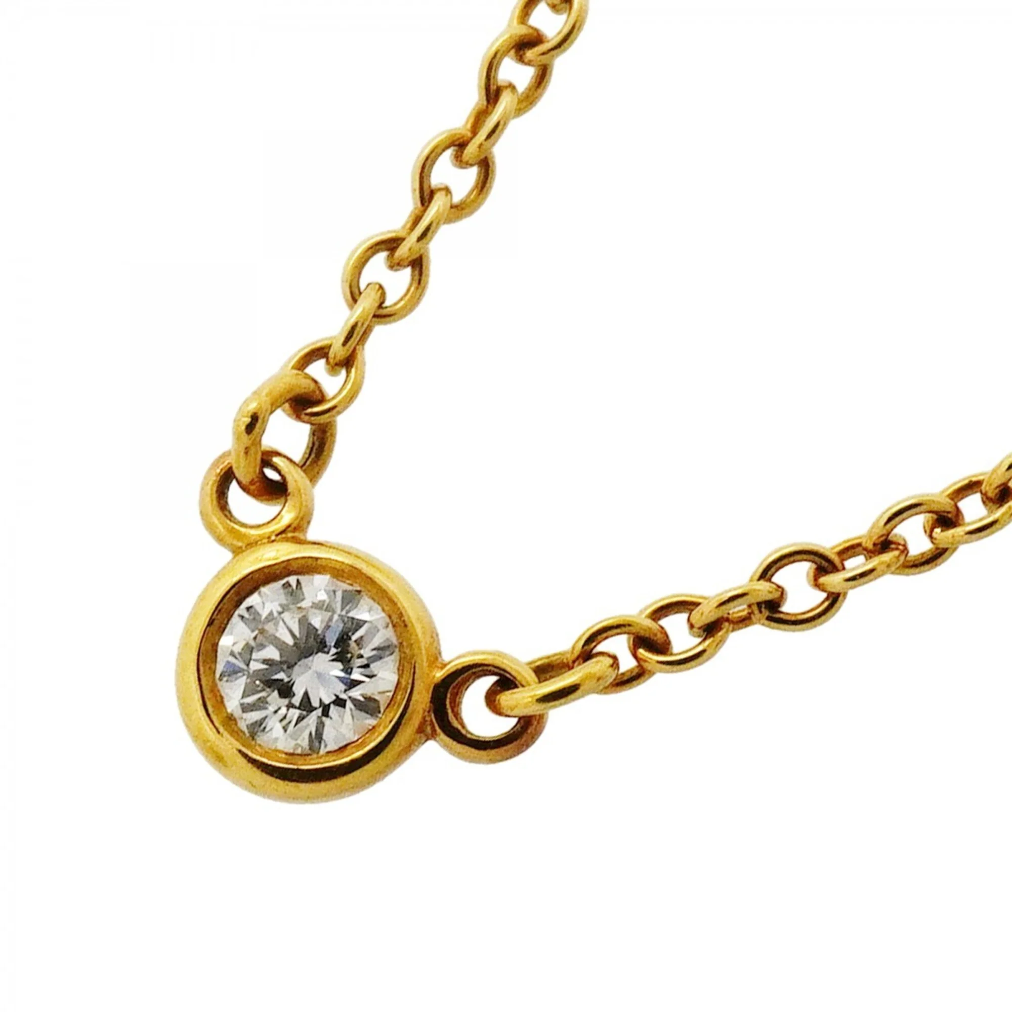 Elsa Peretti Diamonds By The Yard Pendant Necklace 18K Yellow Gold and Diamond
