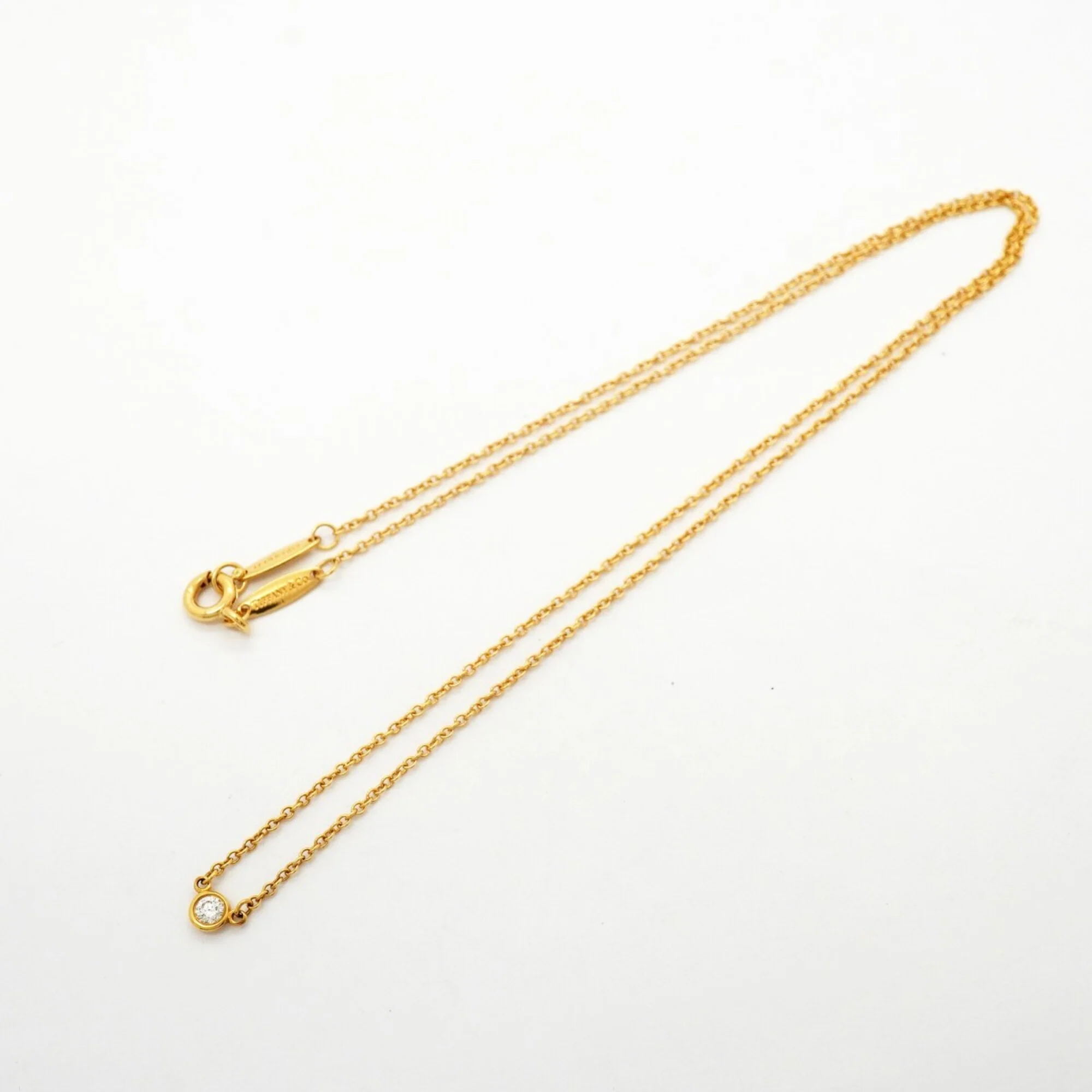 Elsa Peretti Diamonds By The Yard Pendant Necklace 18K Yellow Gold and Diamond - Image 3