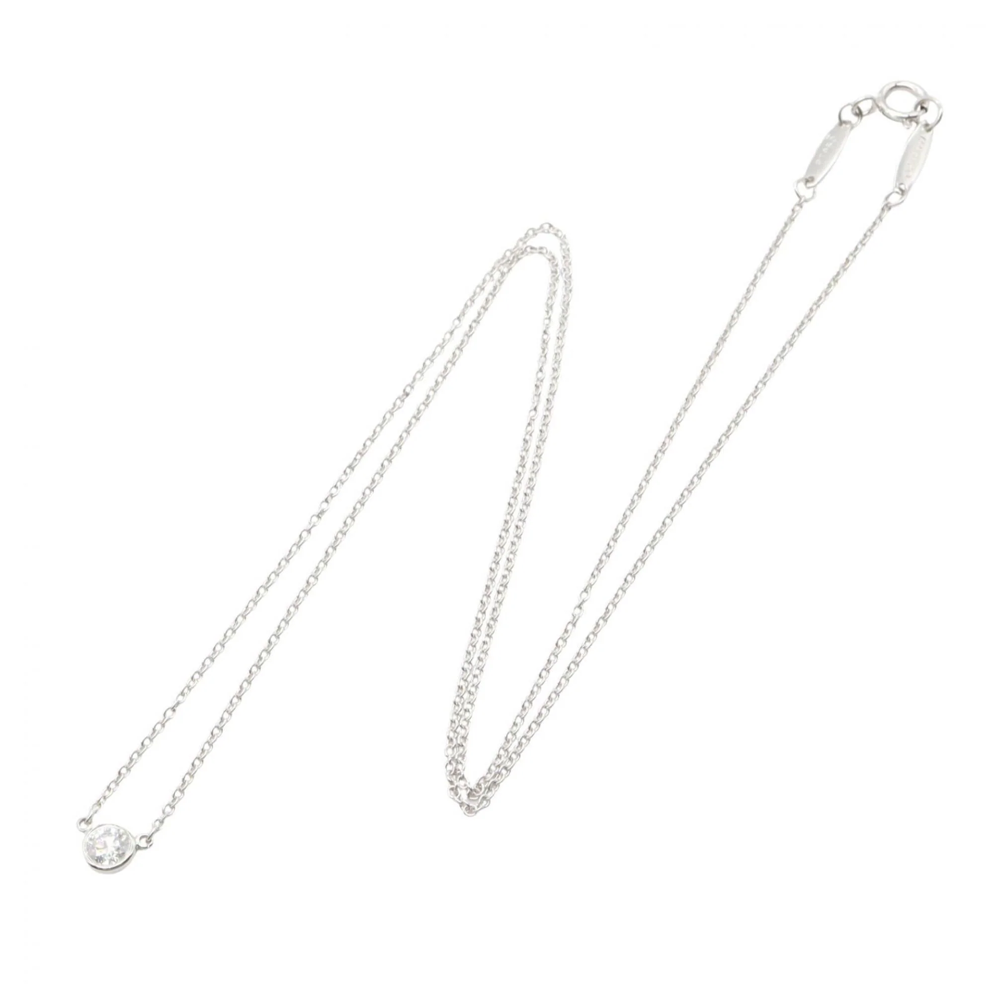 Elsa Peretti Diamonds By The Yard Pendant Necklace Platinum and Diamond - Image 2