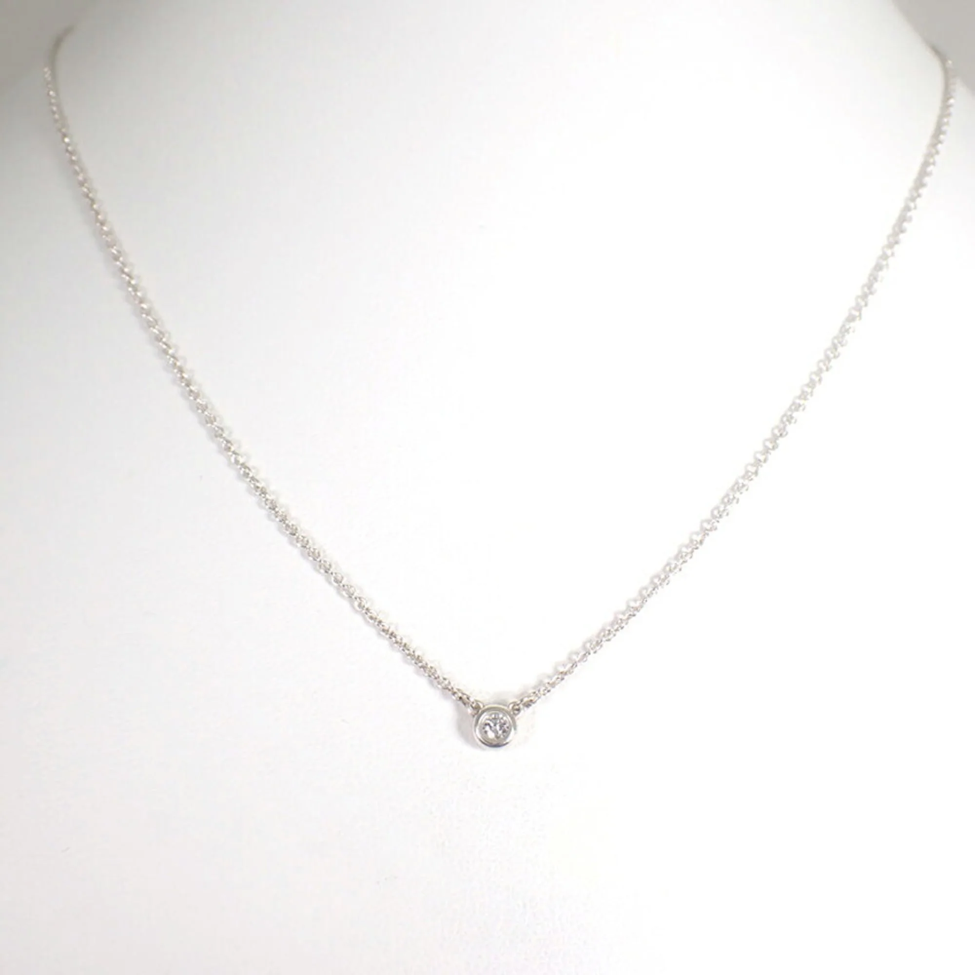 Elsa Peretti Diamonds By The Yard Pendant Necklace Sterling Silver and Diamond - Image 3