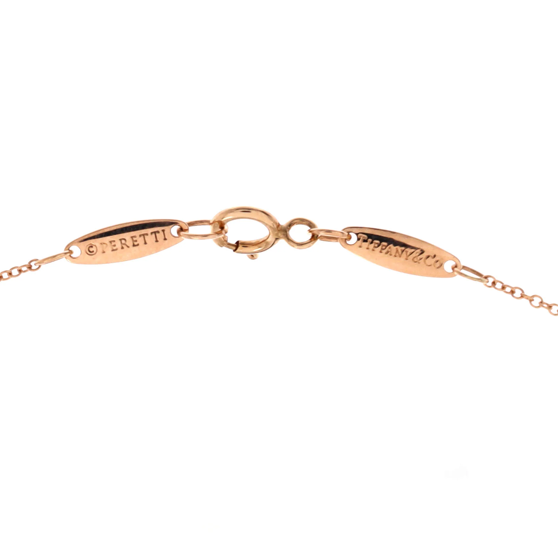 Elsa Peretti Open Heart Pendant Necklace 18K Rose Gold 7mm - Image 3