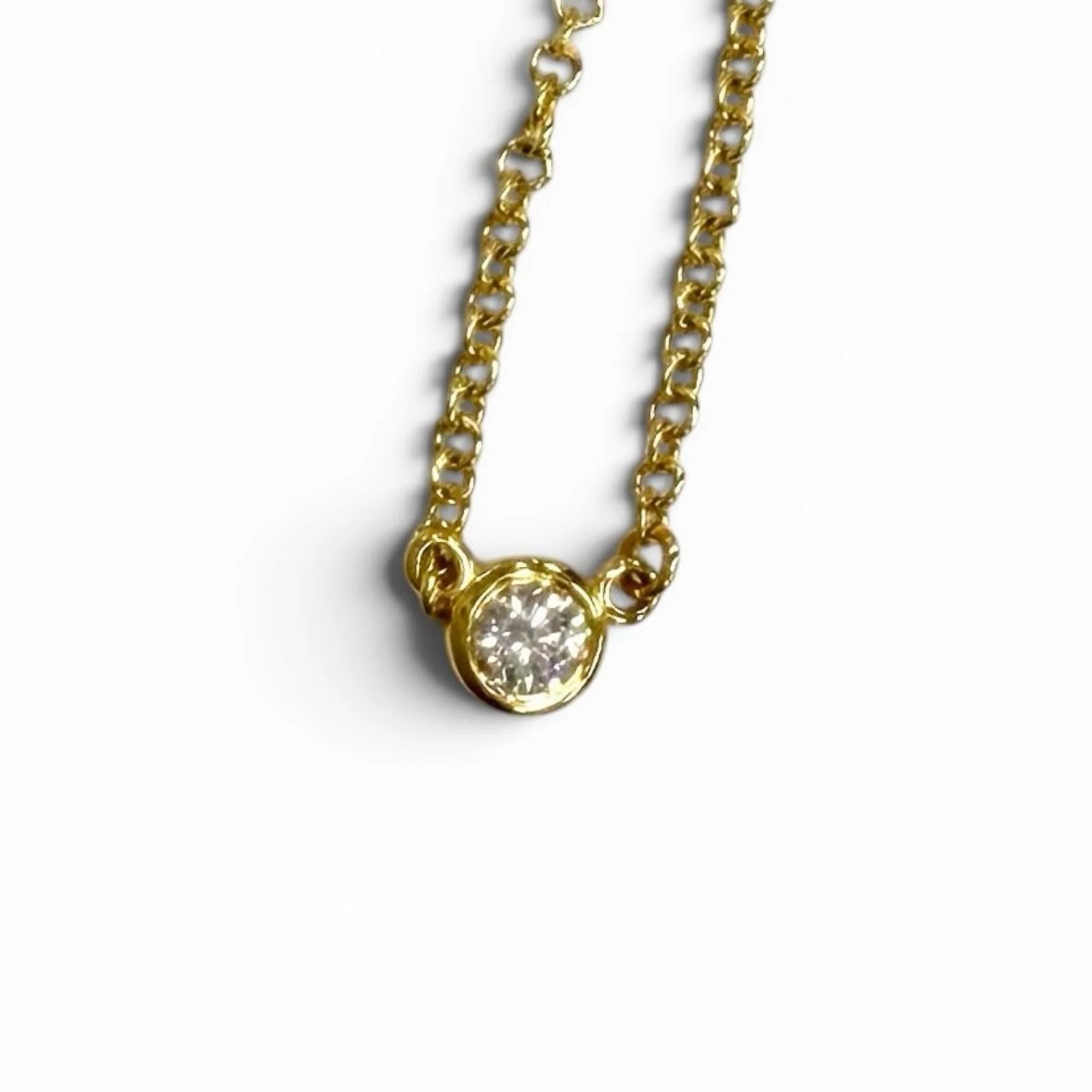 Elsa Peretti Pendant Necklace 18K Yellow Gold 3.4mm