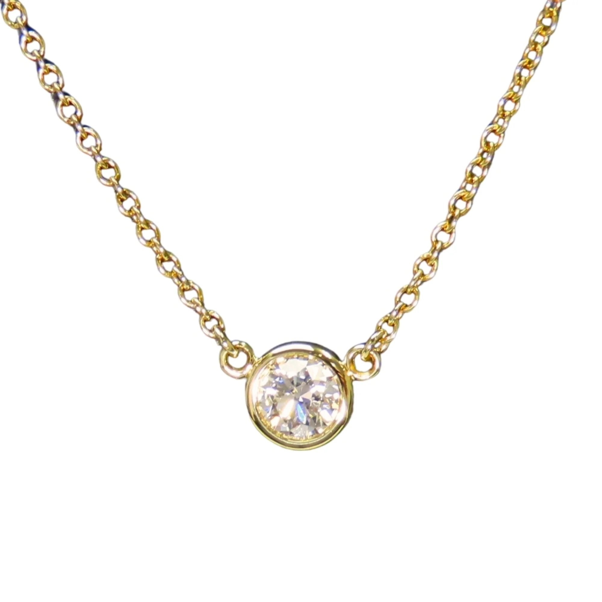Elsa Peretti Pendant Necklace 18K Yellow Gold 4.9mm - Image 2