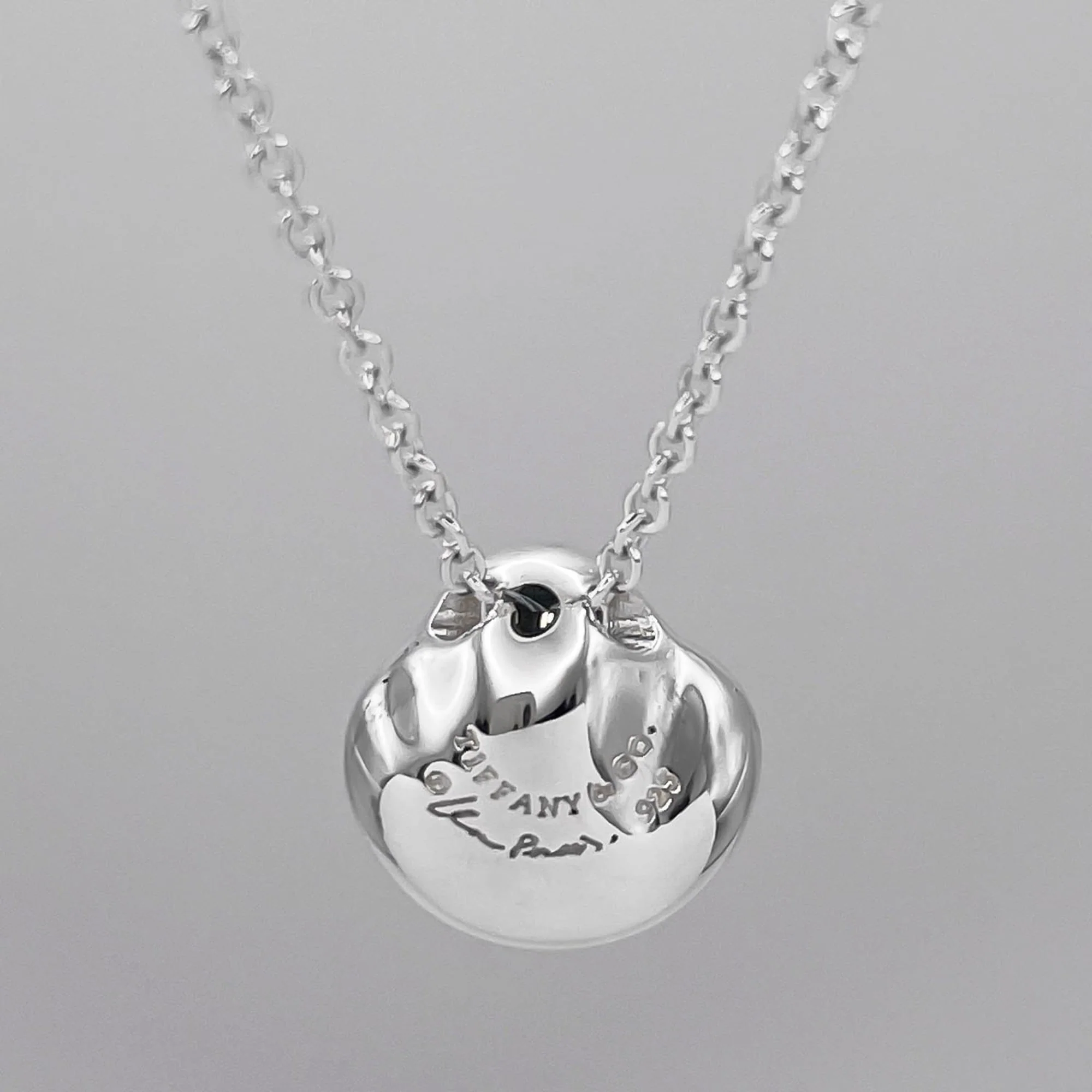 Elsa Peretti Pendant Necklace Sterling Silver 10mm - Image 3